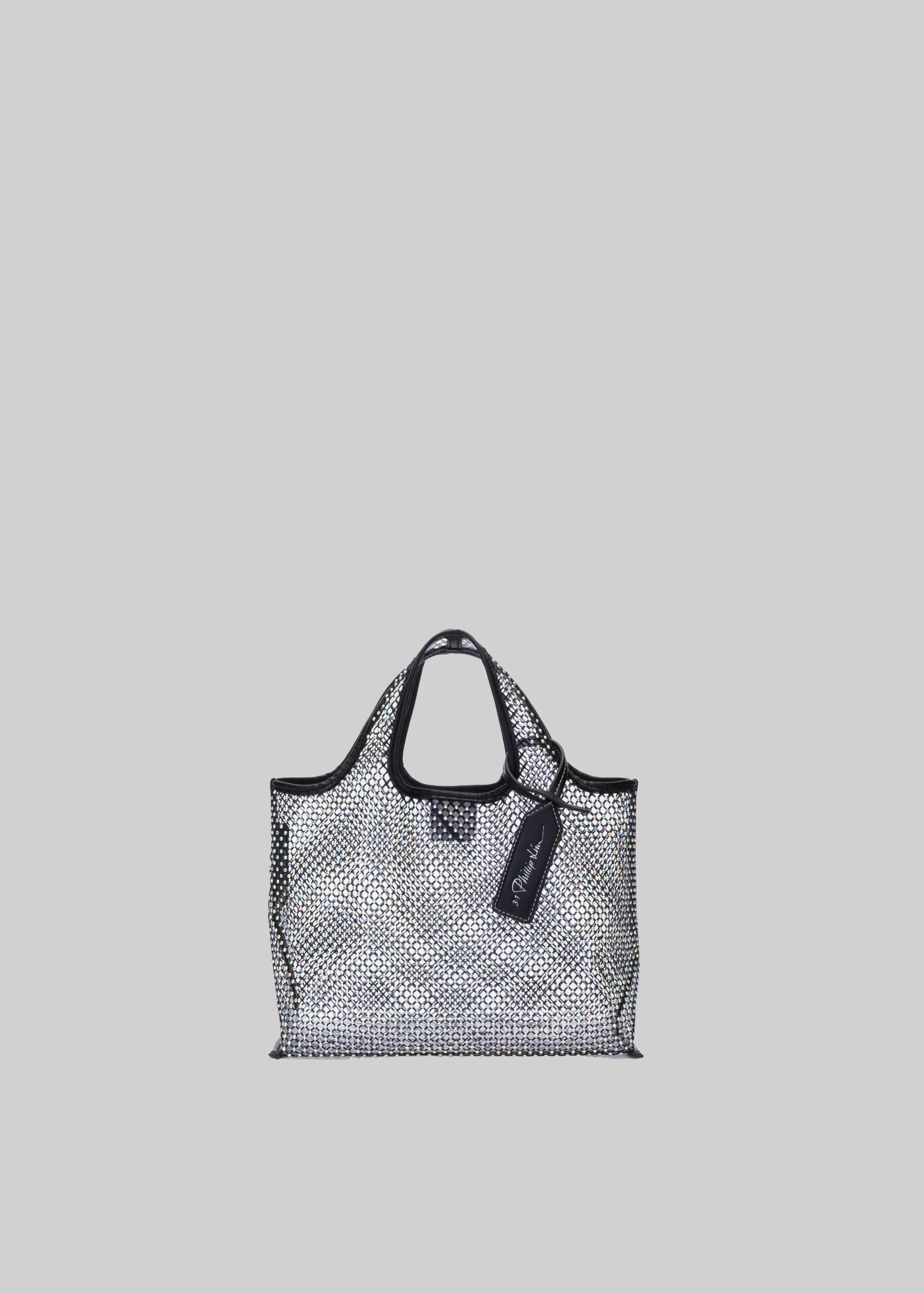 3.1 Phillip Lim Embellished Mesh Mini Market Tote - Black - 3