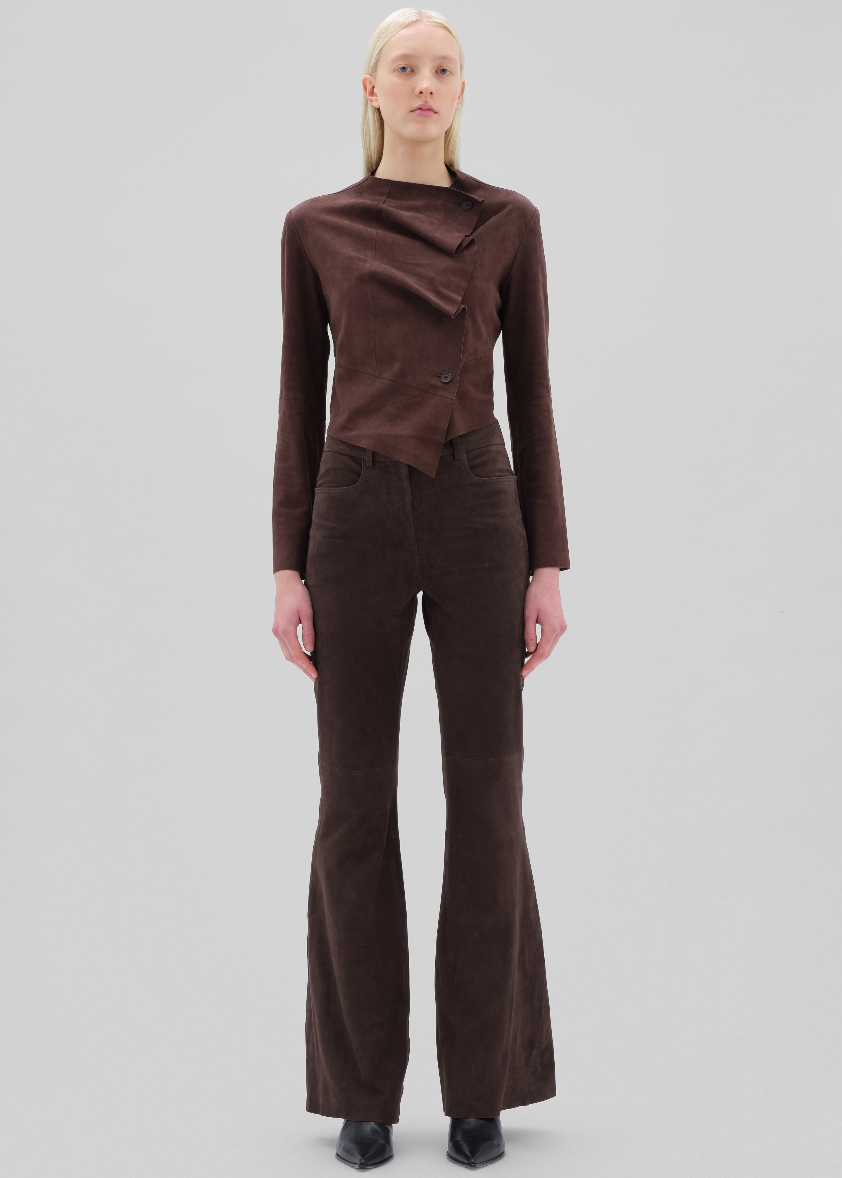 Remain Flared Suede Pants - Chicory Coffee - 6