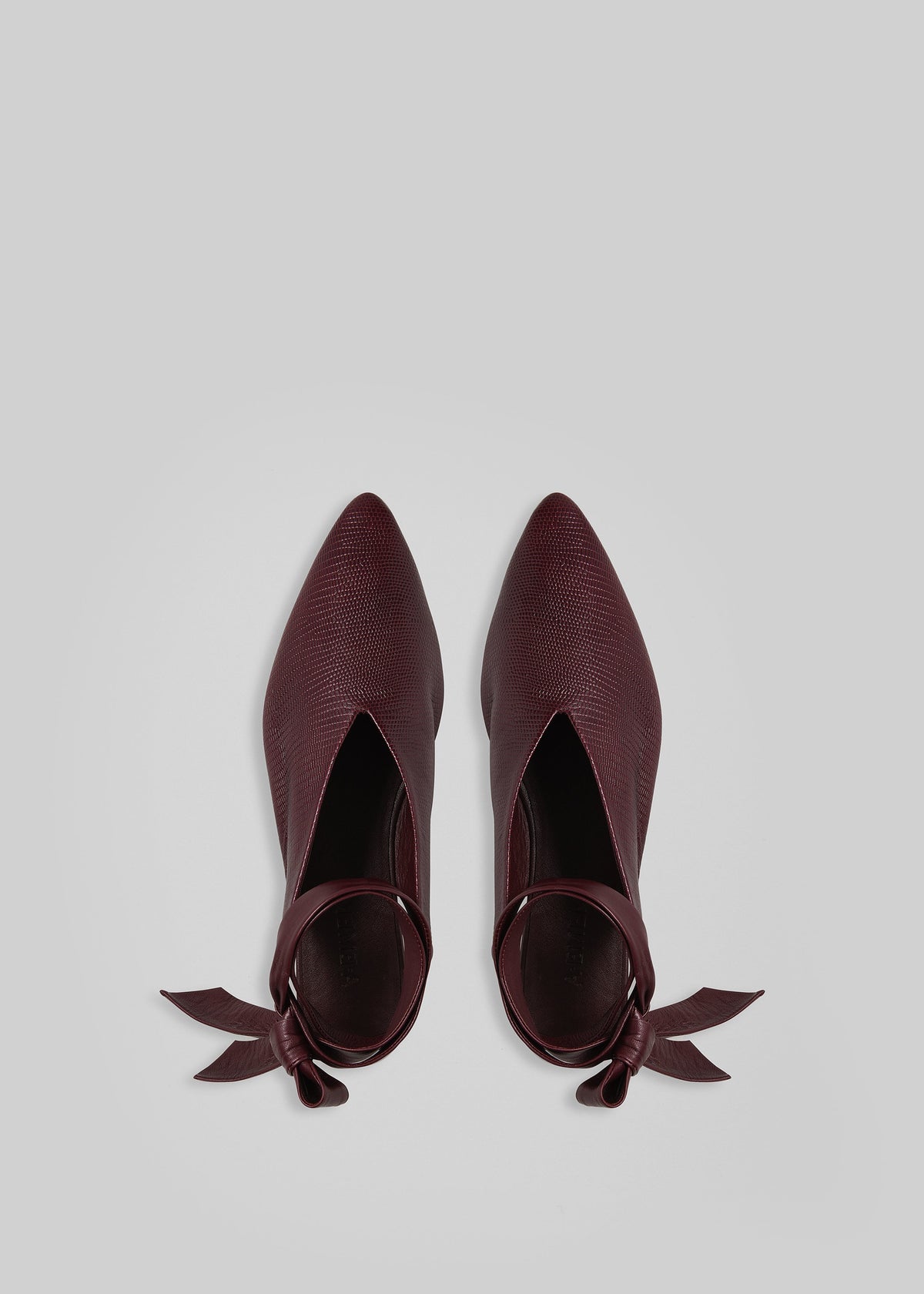 A.Emery The Maude Flats - Mulberry Embossed Lizard - 3