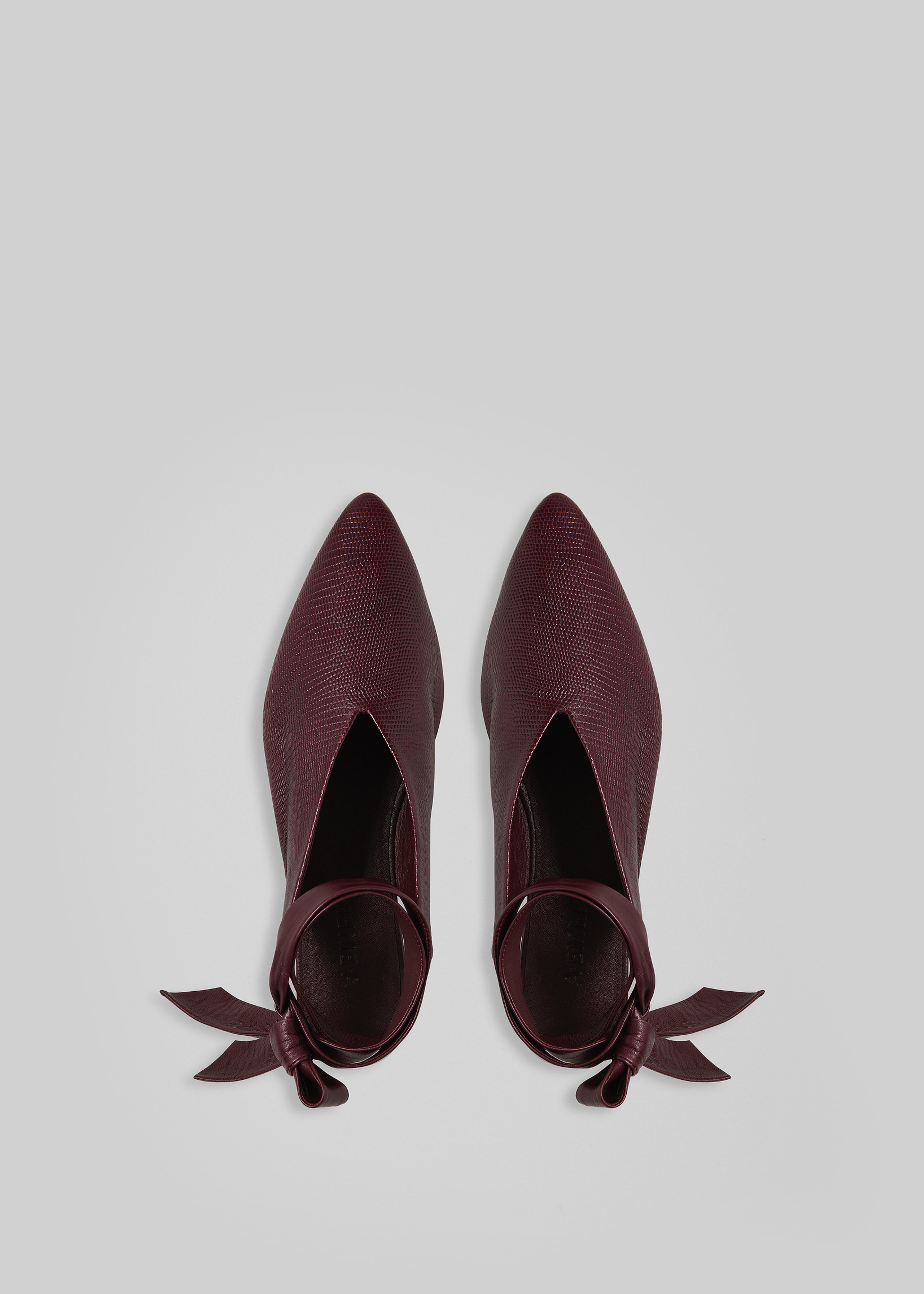 A.Emery The Maude Flats - Mulberry Embossed Lizard - 3