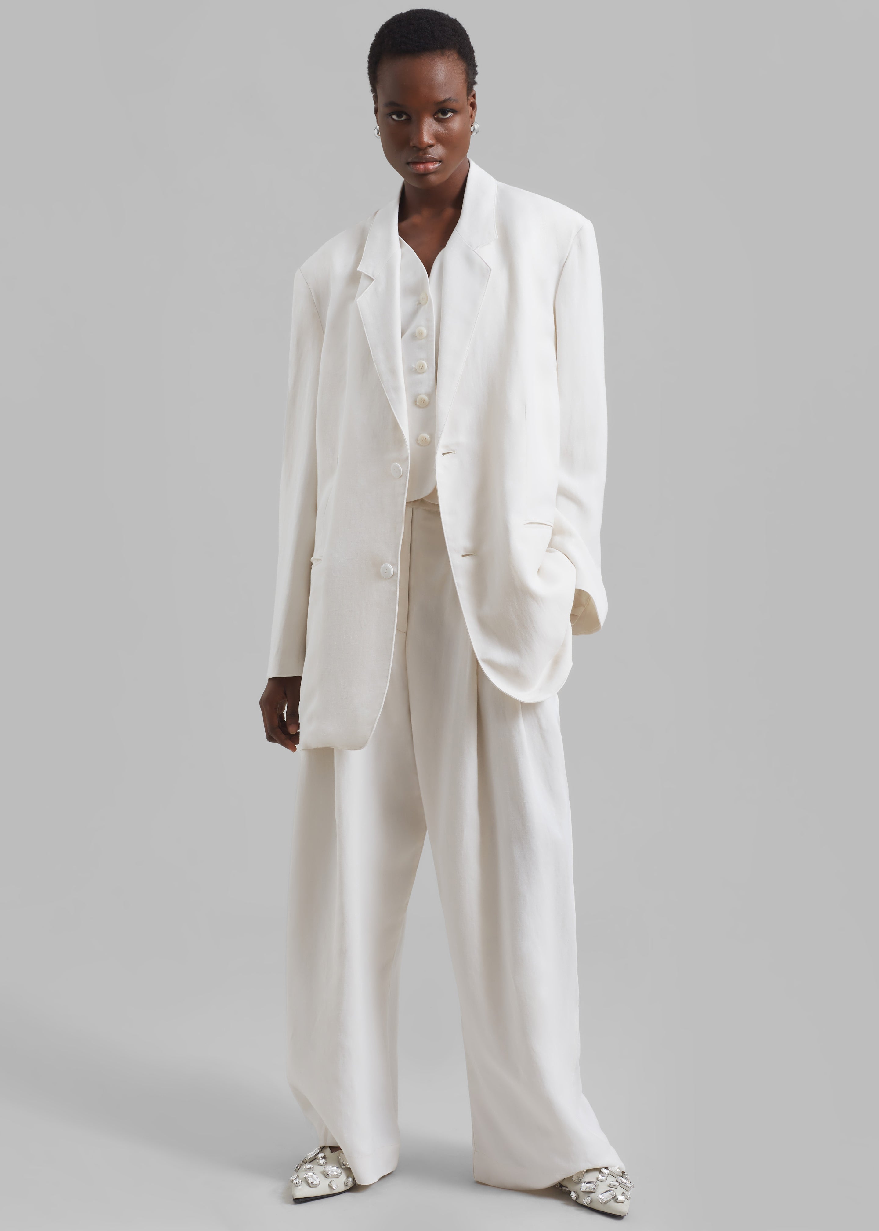 Aiden Blazer - White - 5