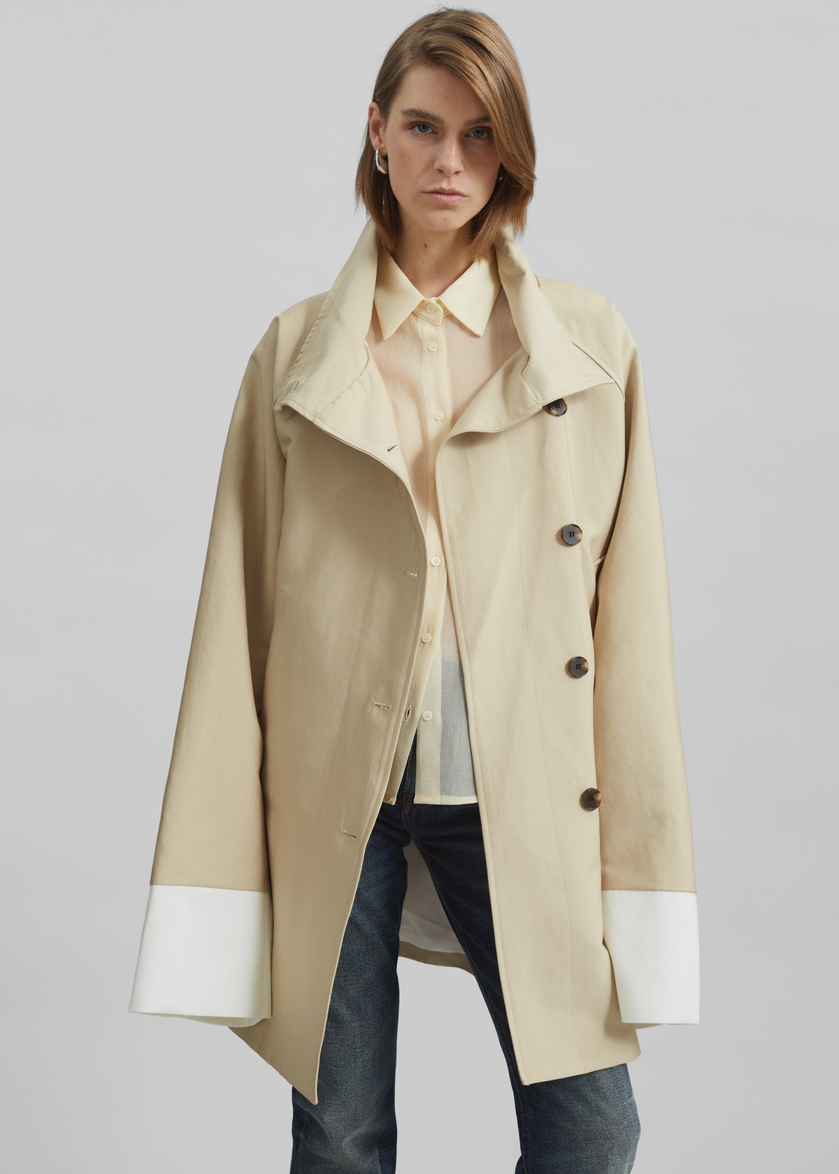 Alberta Short Trench - Beige - 2