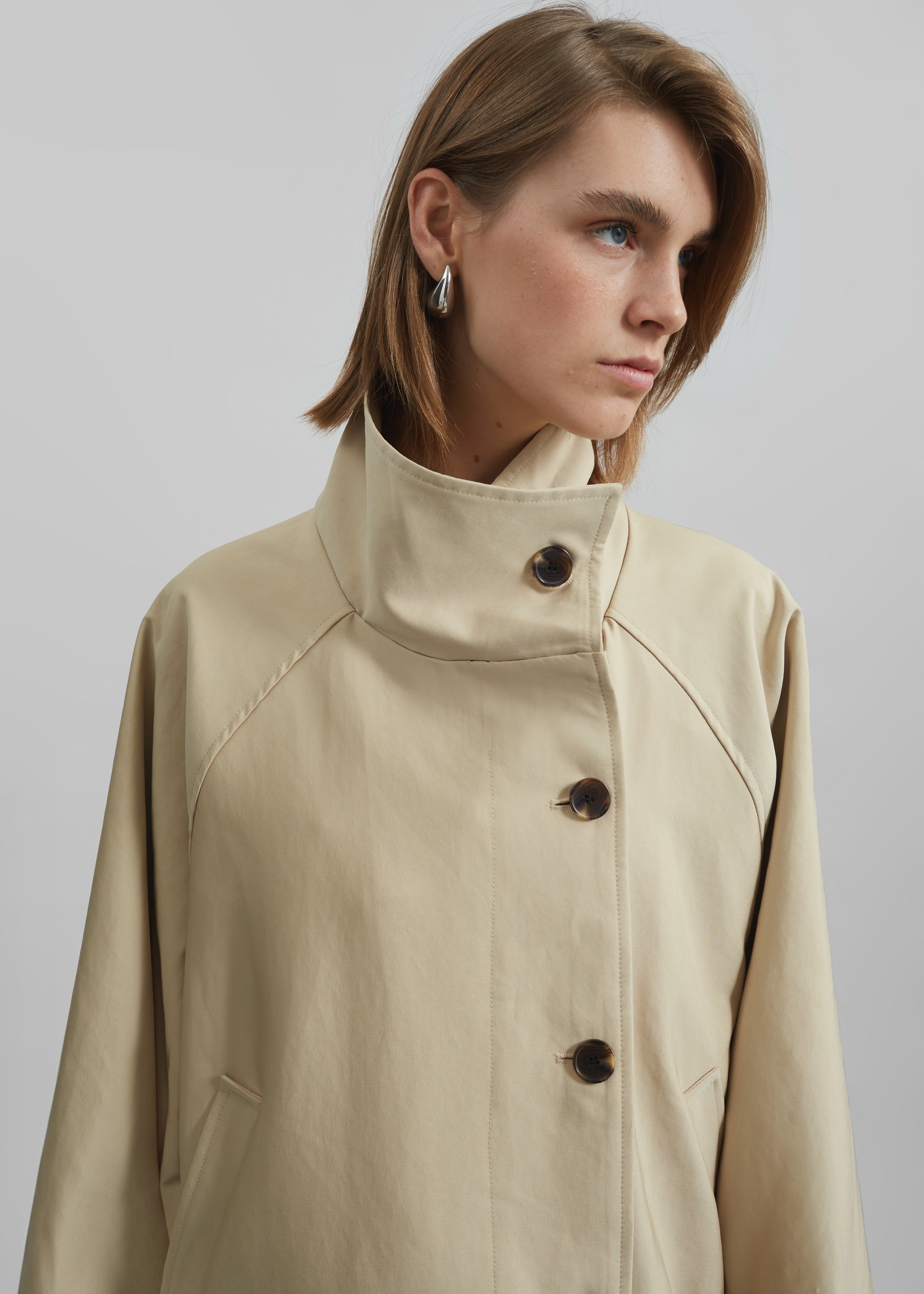 Alberta Short Trench - Beige - 4