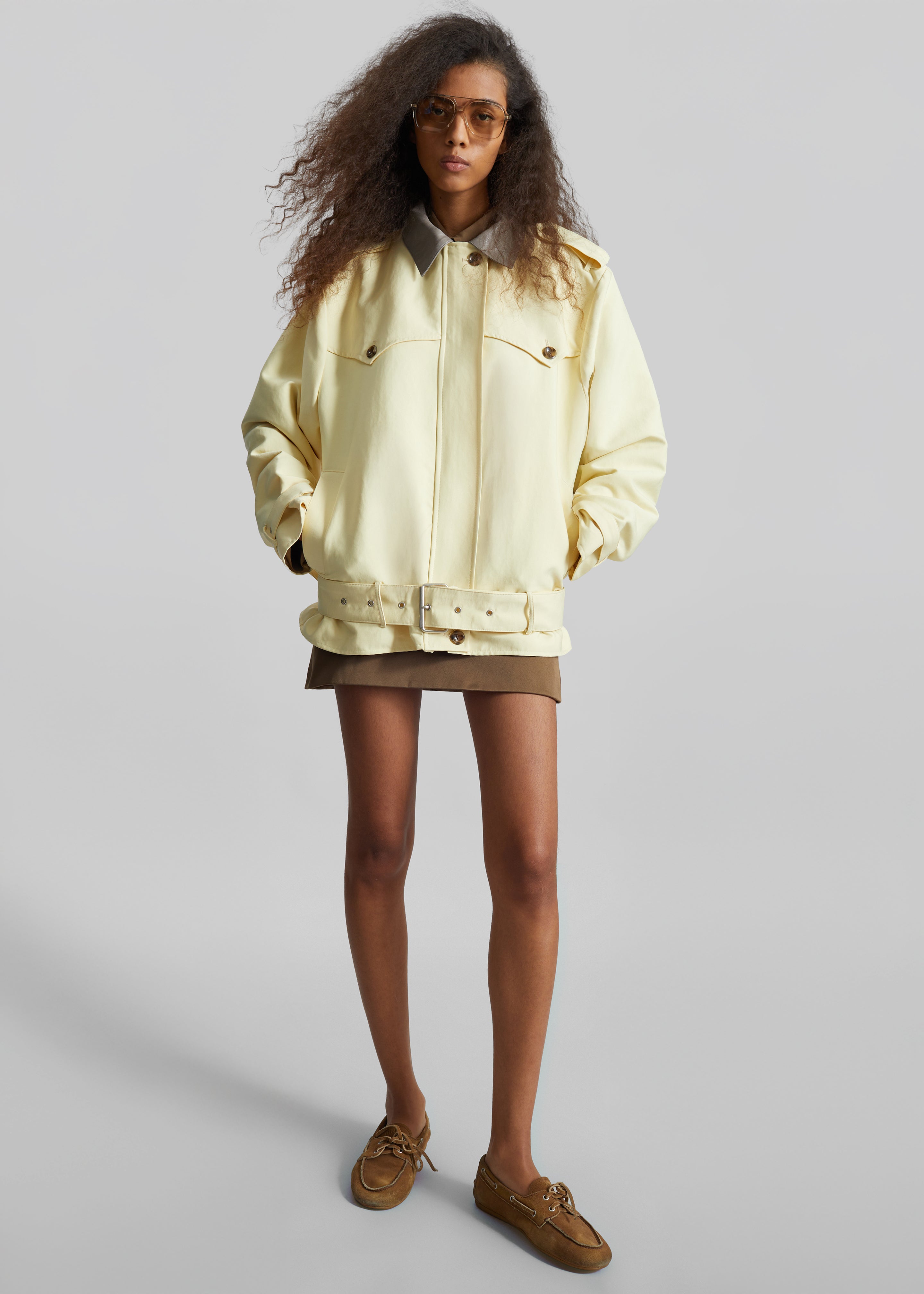 Alleray Short Trench - Yellow – The Frankie Shop Europe