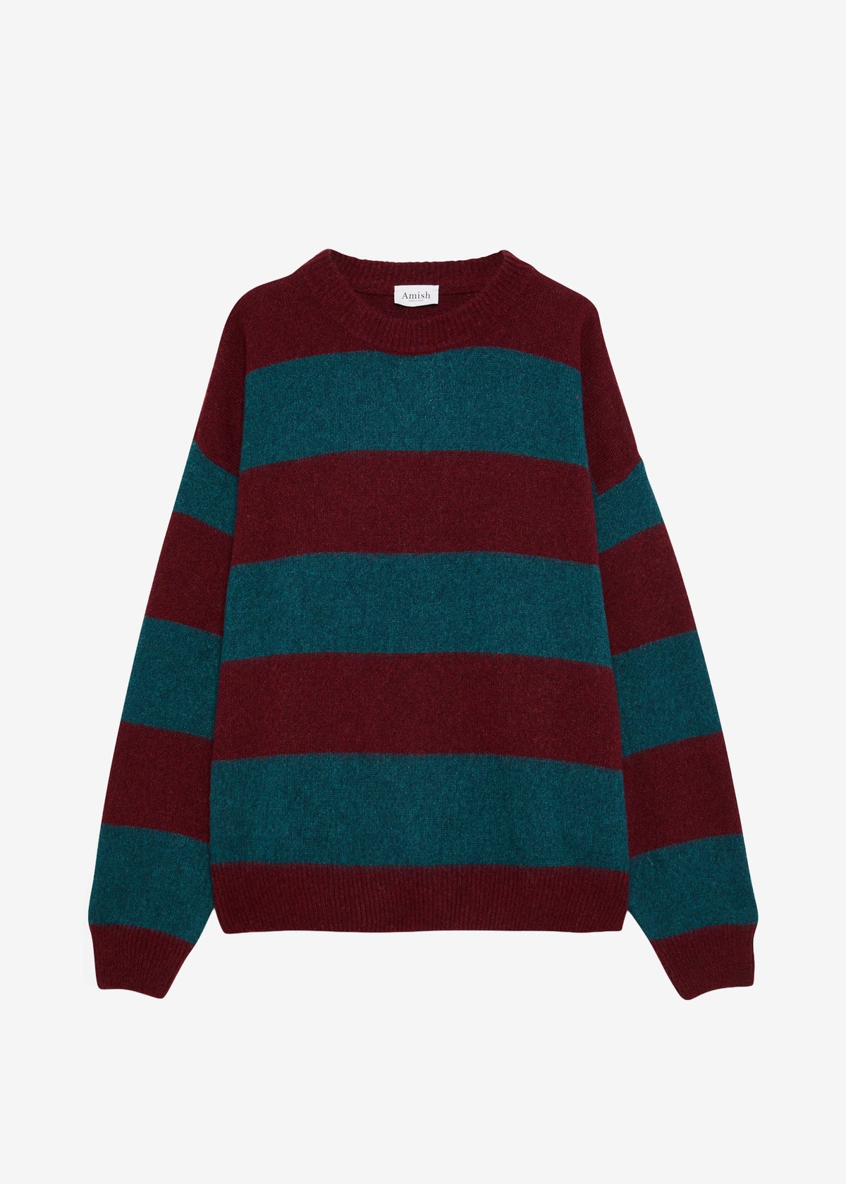 Amish Supplies Crewneck Sweater - Brick/Peacock - 6