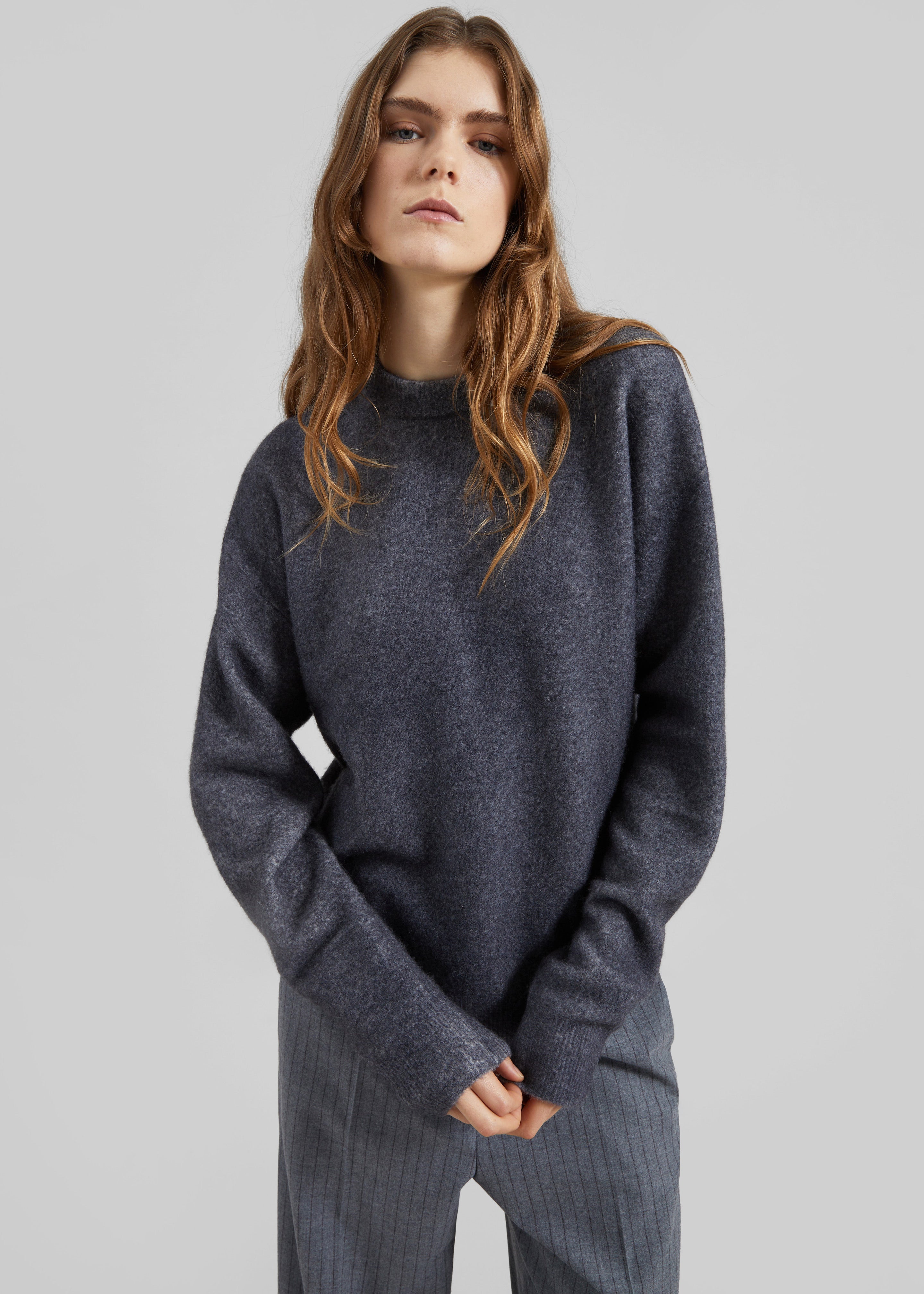 Amish Supplies Oversized Crewneck Sweater - Grey - 4