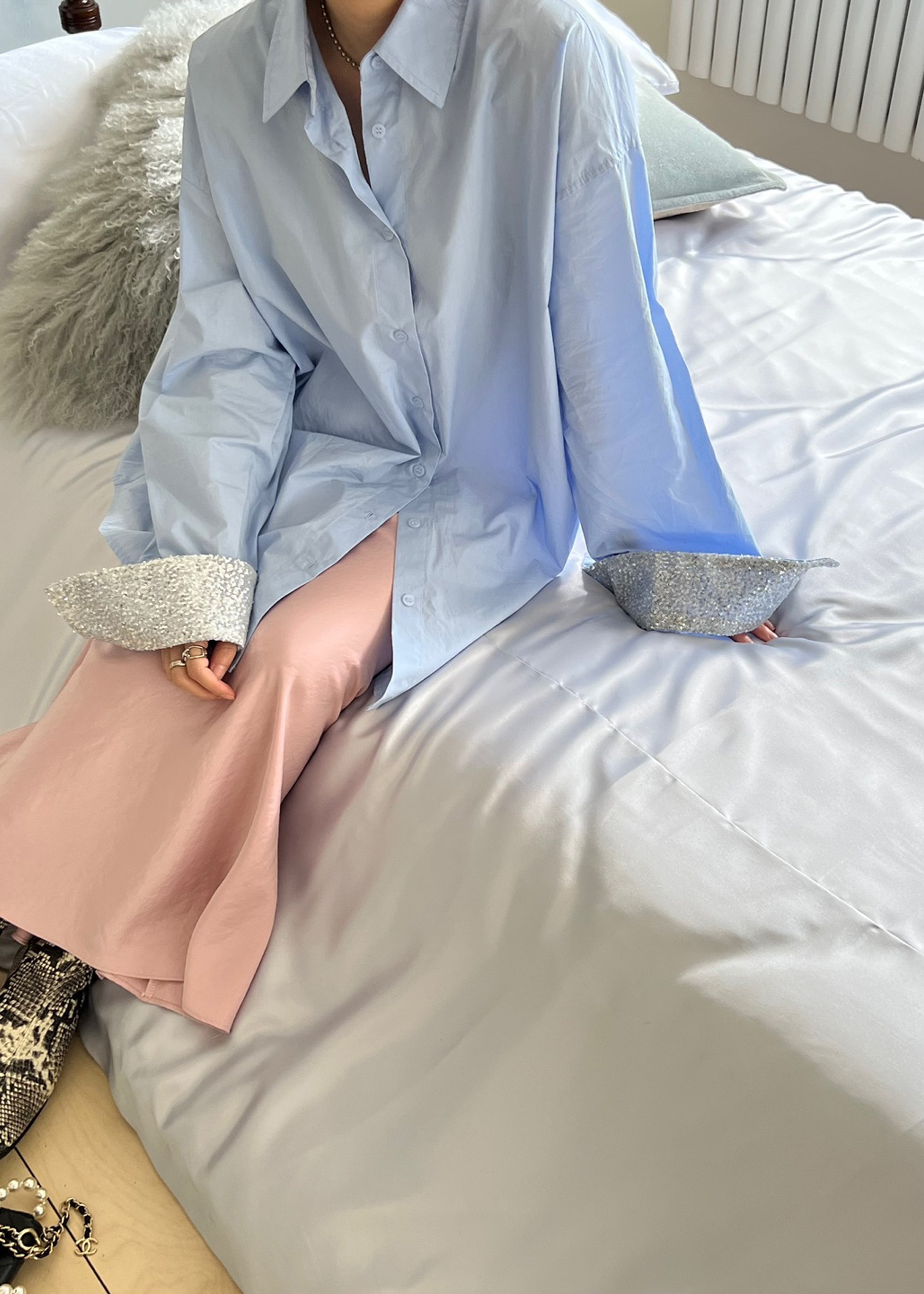 Aniston Button Up Shirt - Sky - 1