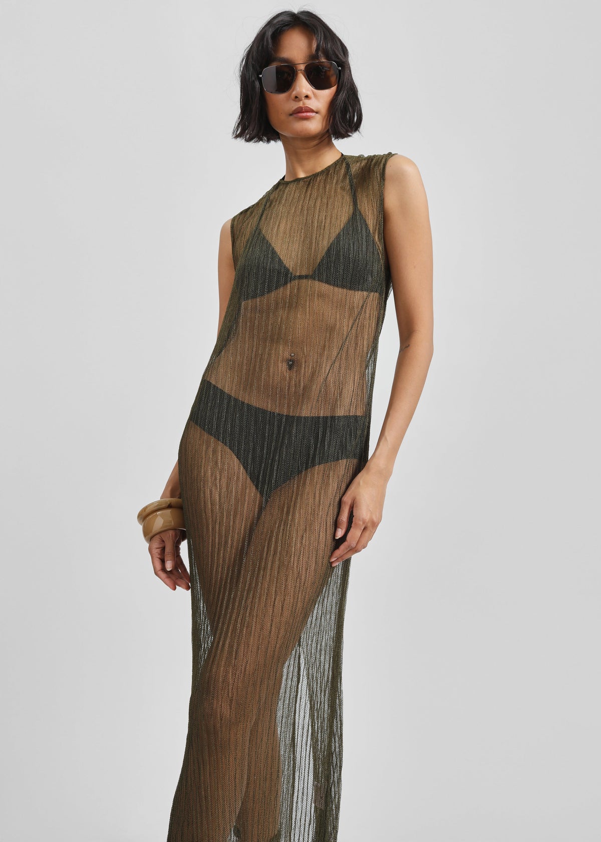 Annecy Lace Dress - Olive - 5
