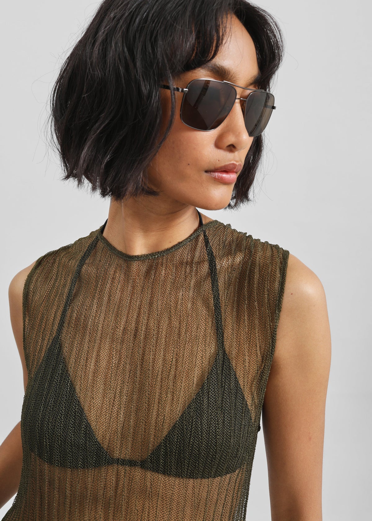 Annecy Lace Dress - Olive - 4
