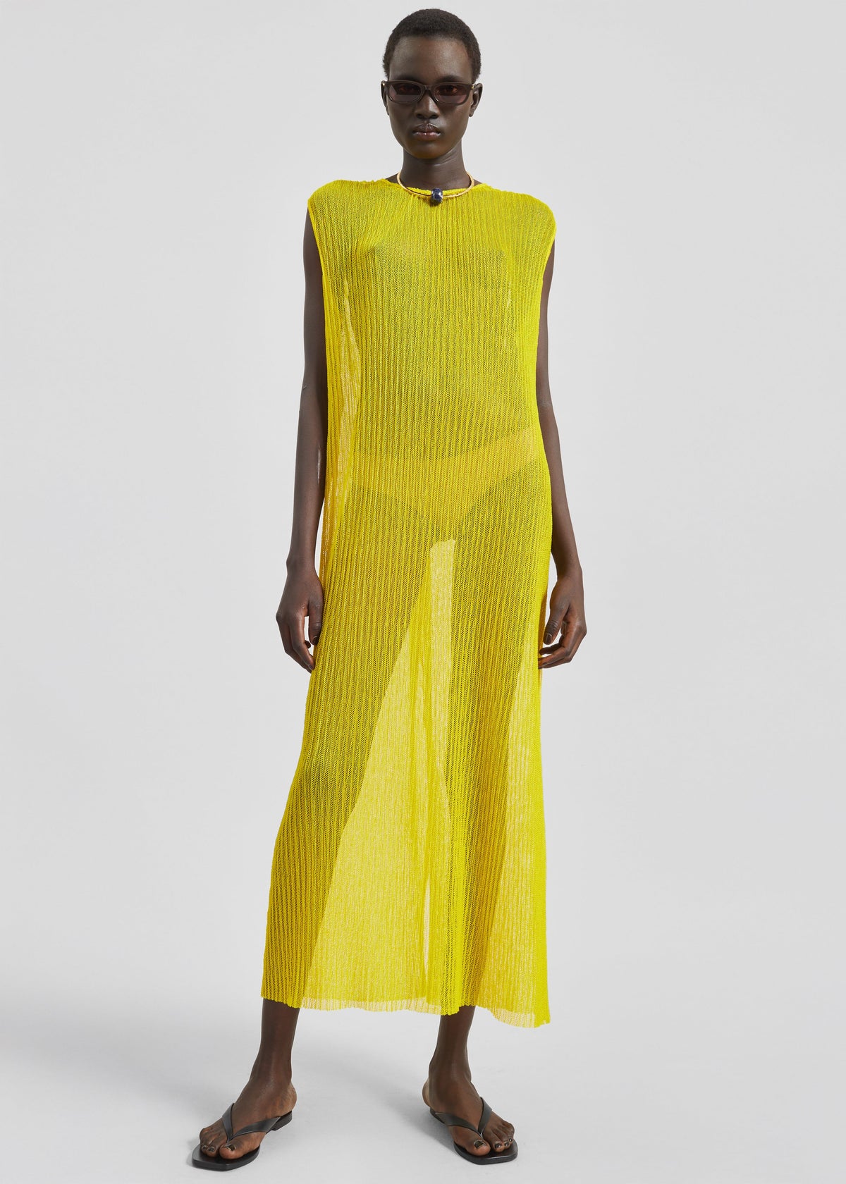 Annecy Lace Dress - Yellow - 1