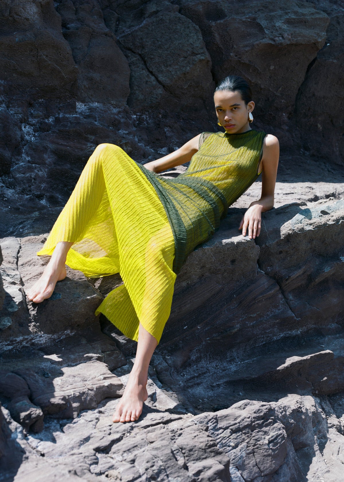 Annecy Lace Dress - Yellow - 3