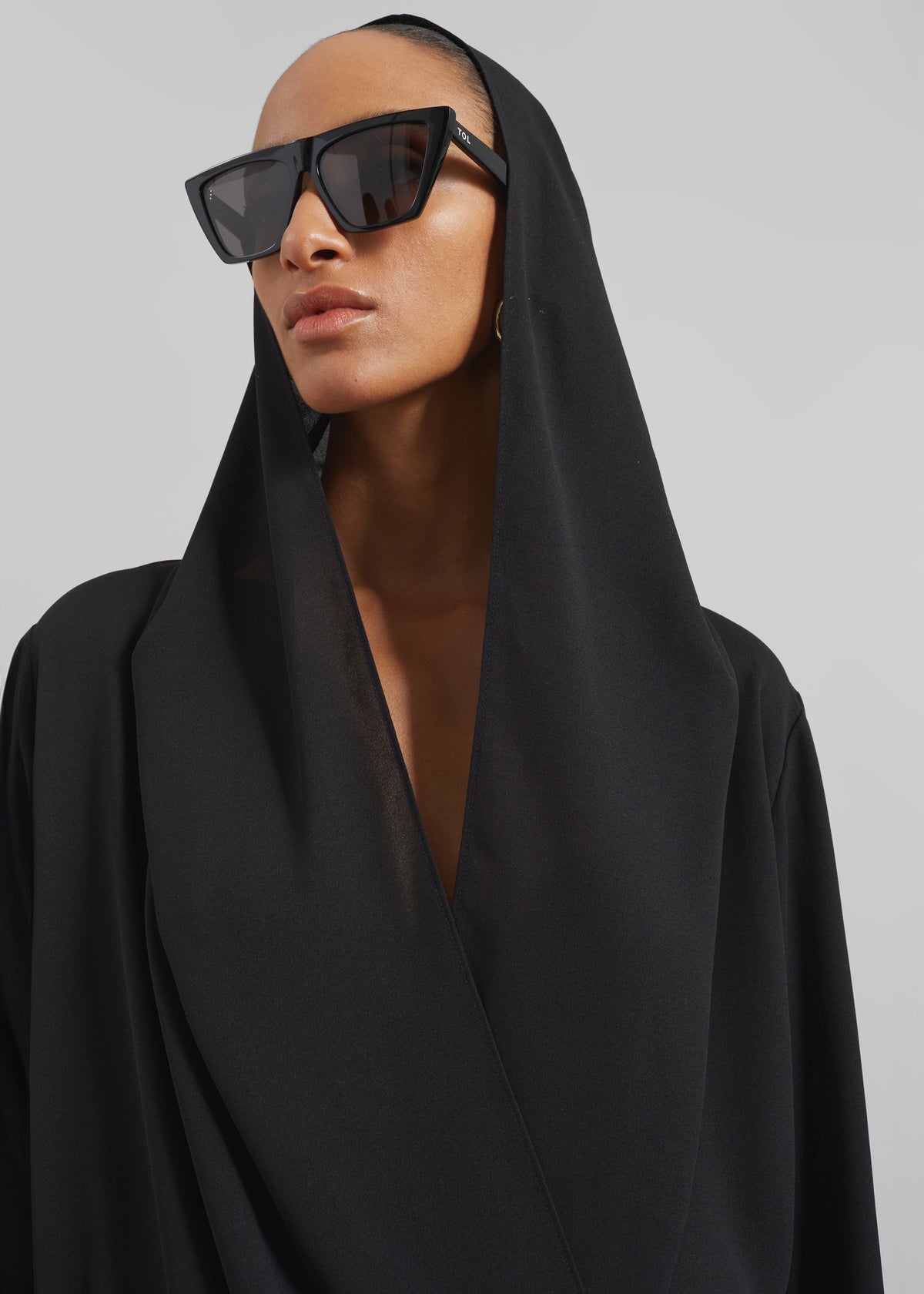 Annie Fluid Hooded Blouse - Black - 4