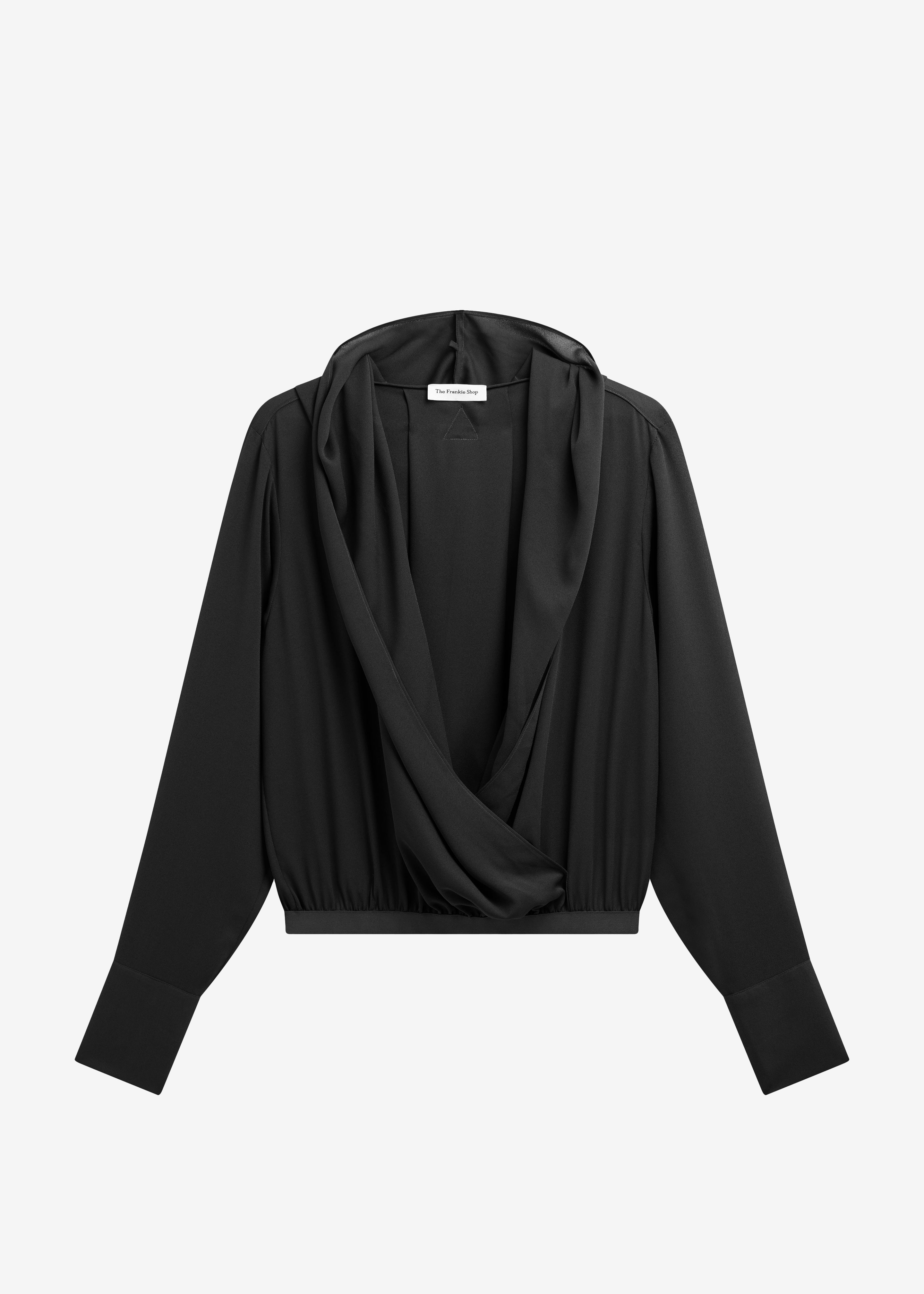 Annie Fluid Hooded Blouse - Black - 9