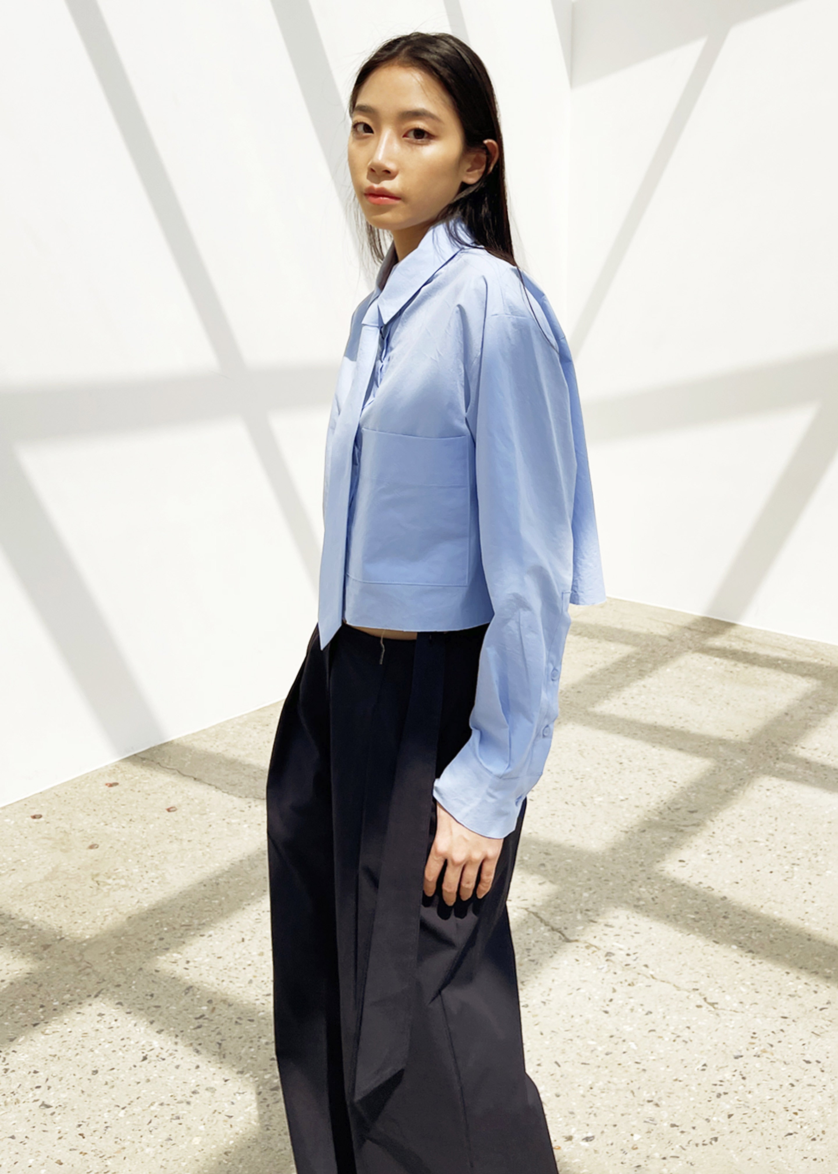 Annie Necktie Shirt - Sky - 4