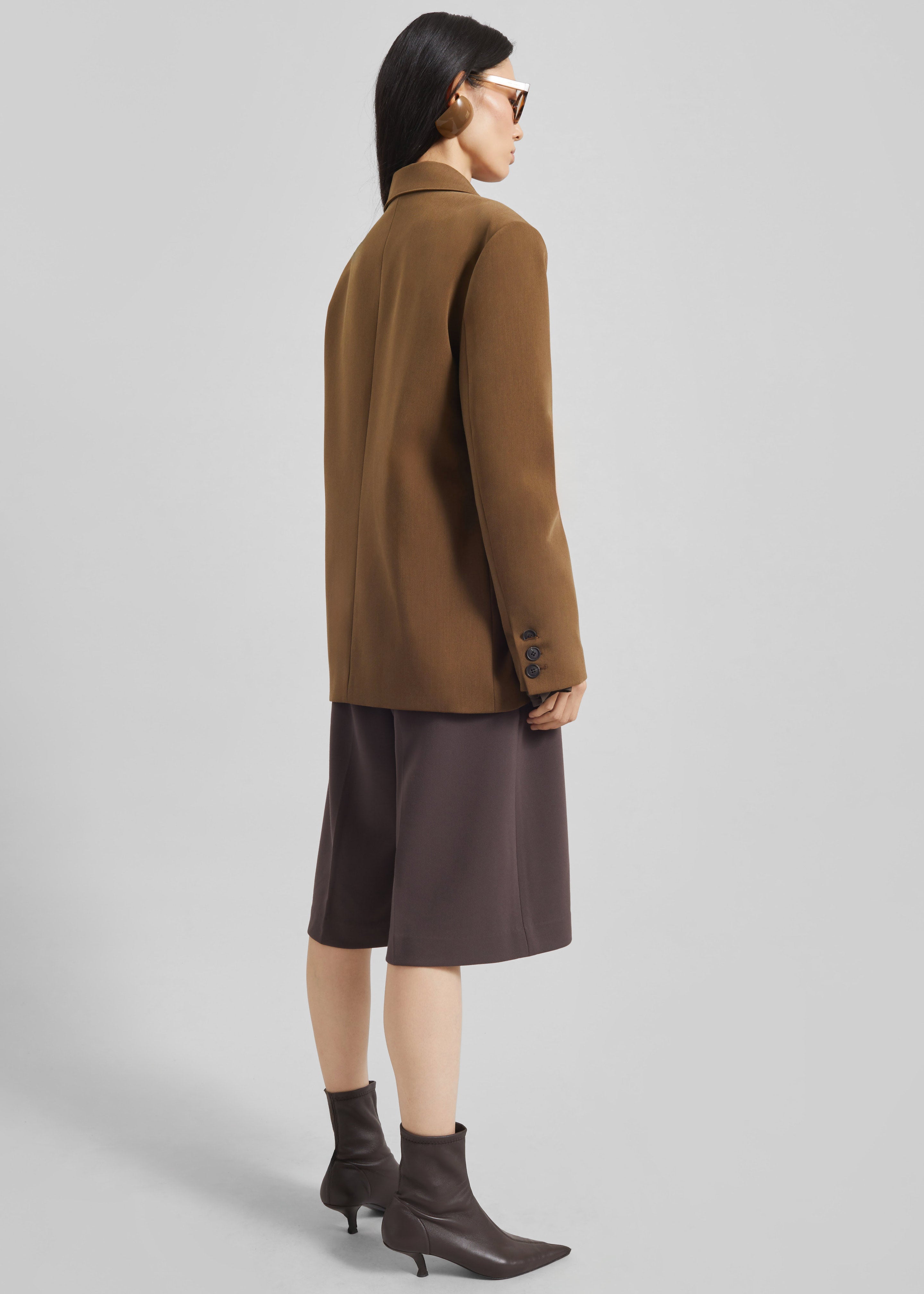 Antwerp Wrap Blazer - Brown - 7