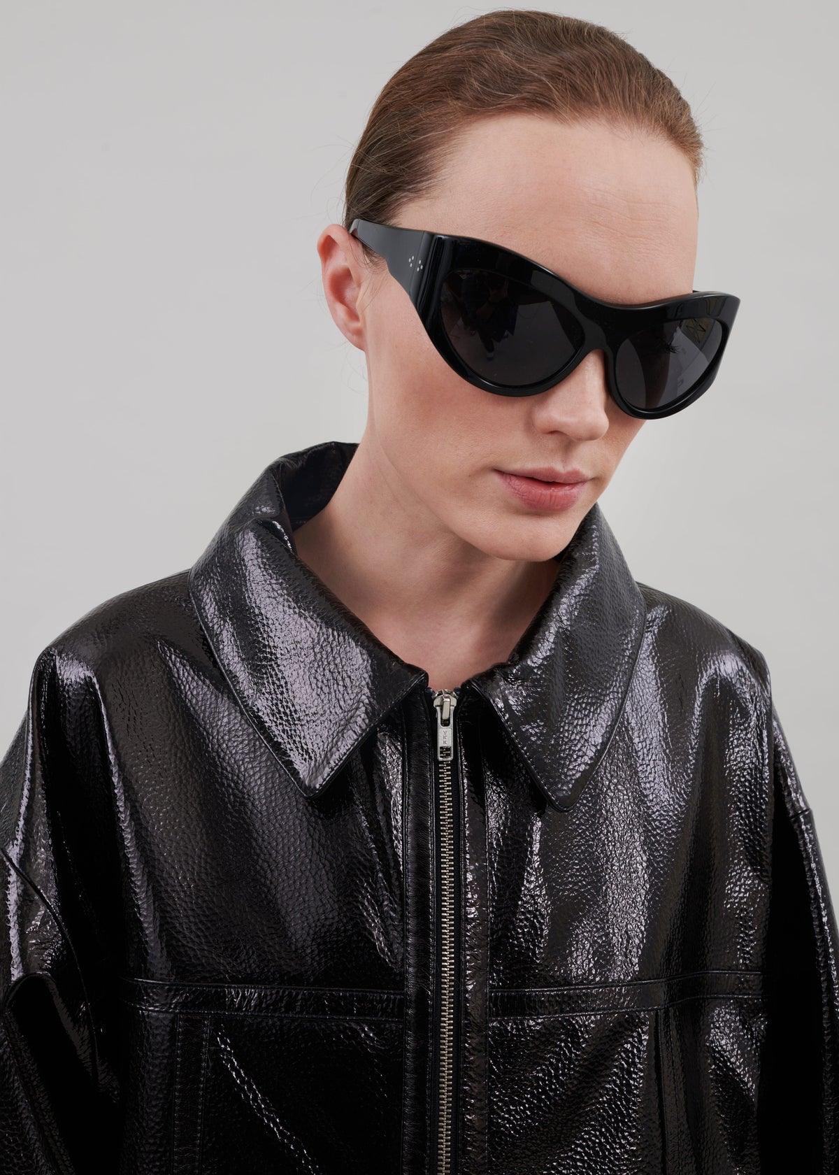Arbor Crackled Faux Leather Jacket - Black - 3