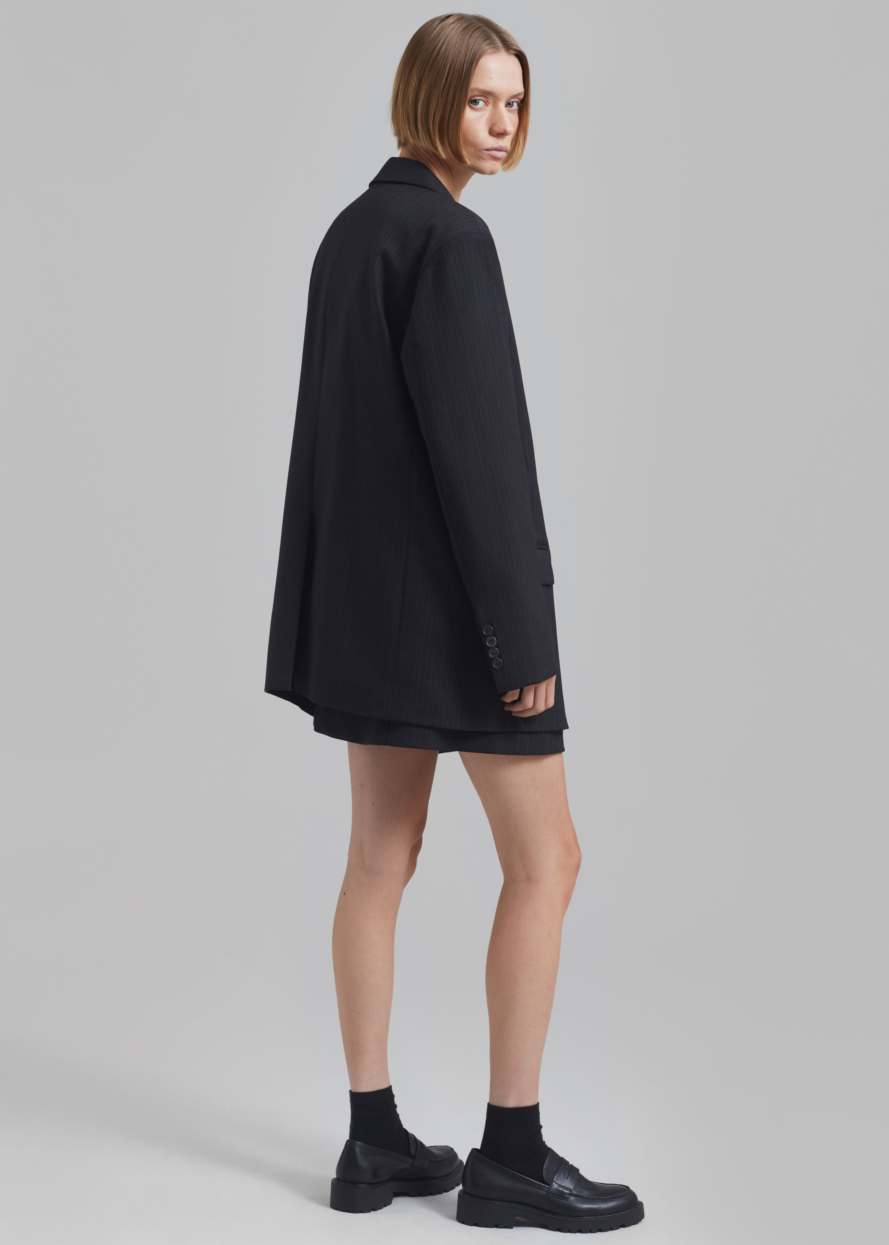Aris Blazer - Black Pinstripe - 14