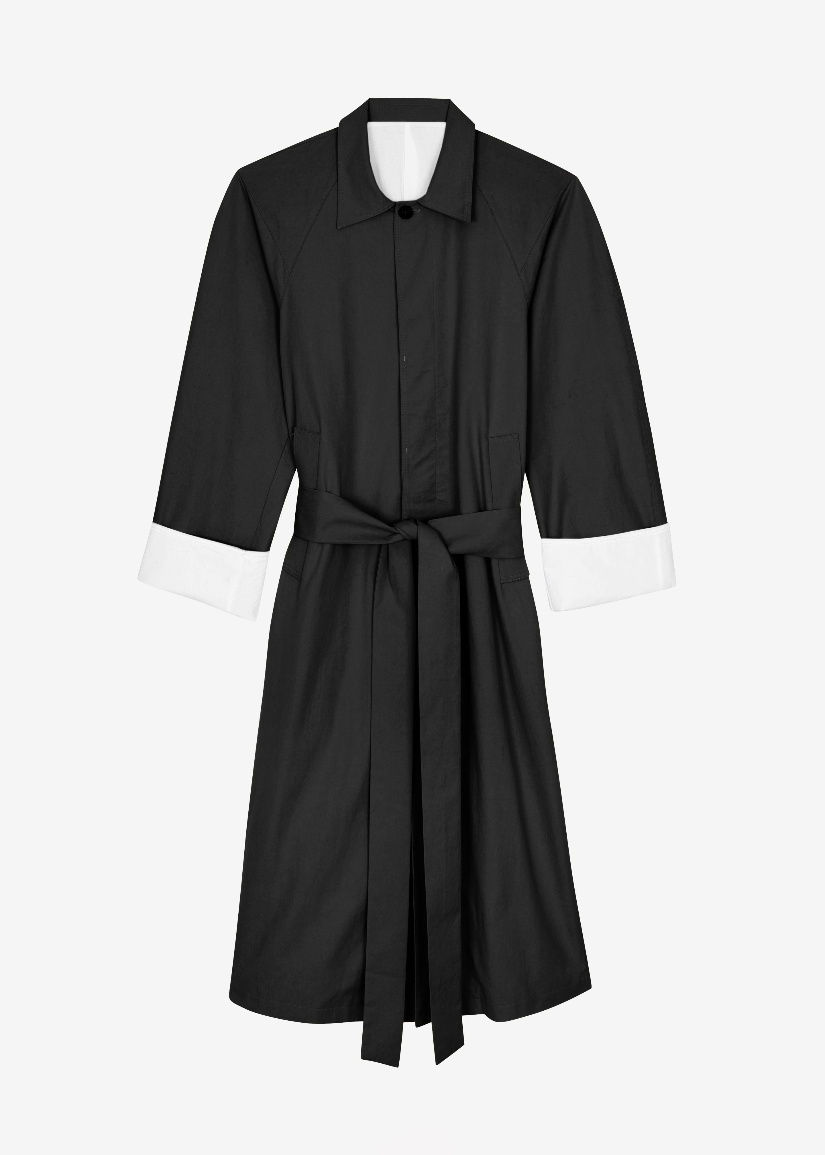 Arlise Oversized Trench Coat - Black - 12