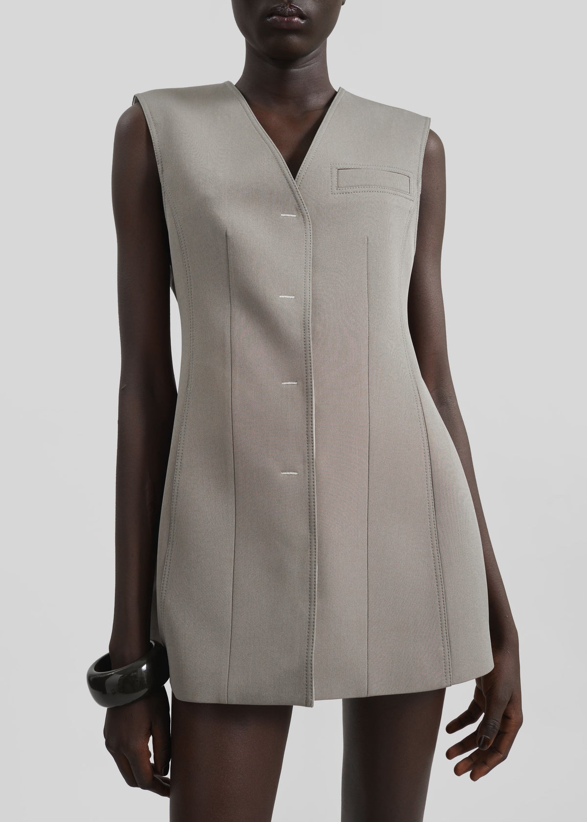 Ashbury Vest Dress - Taupe - 4