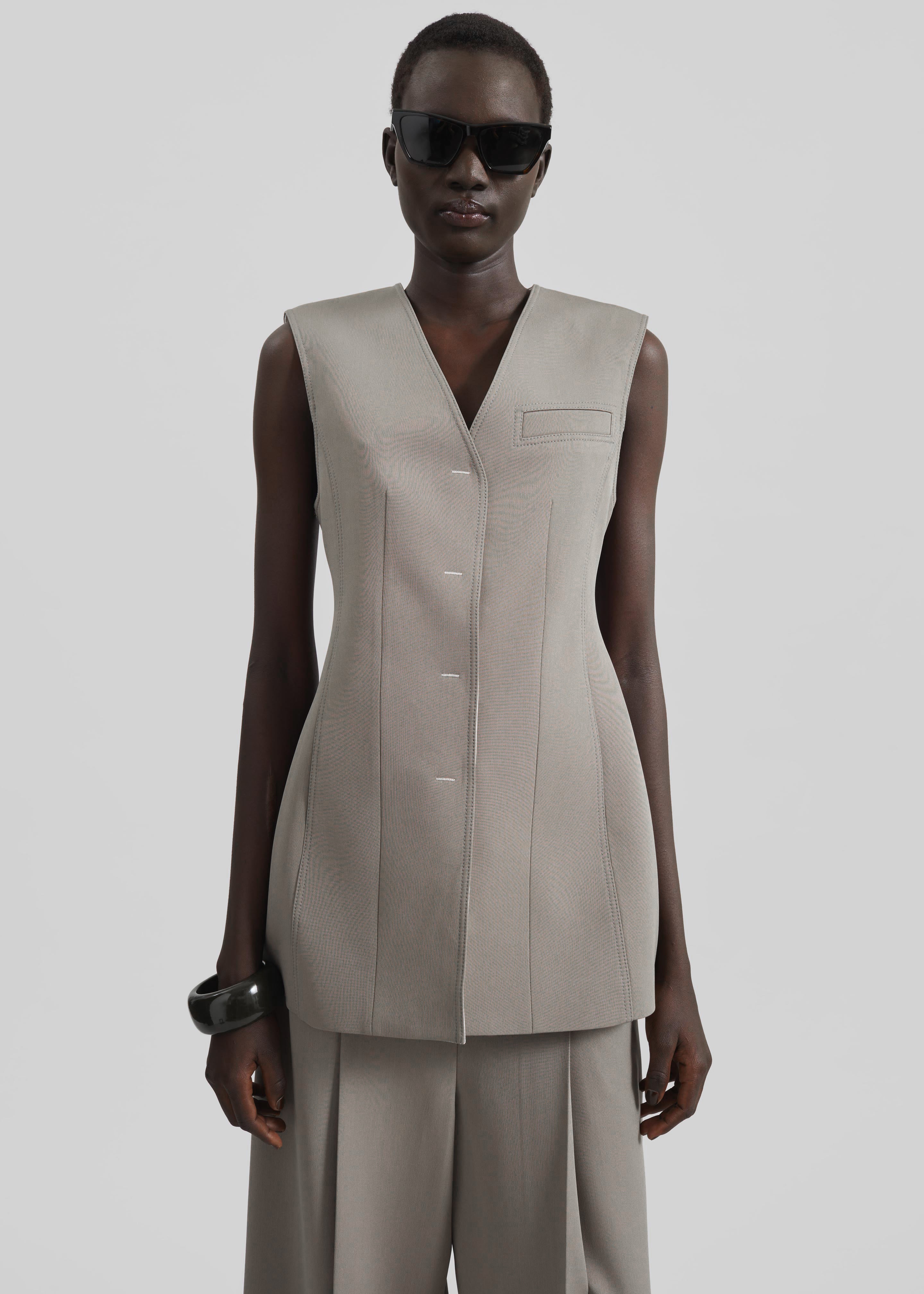 Ashbury Vest Dress - Taupe - 9