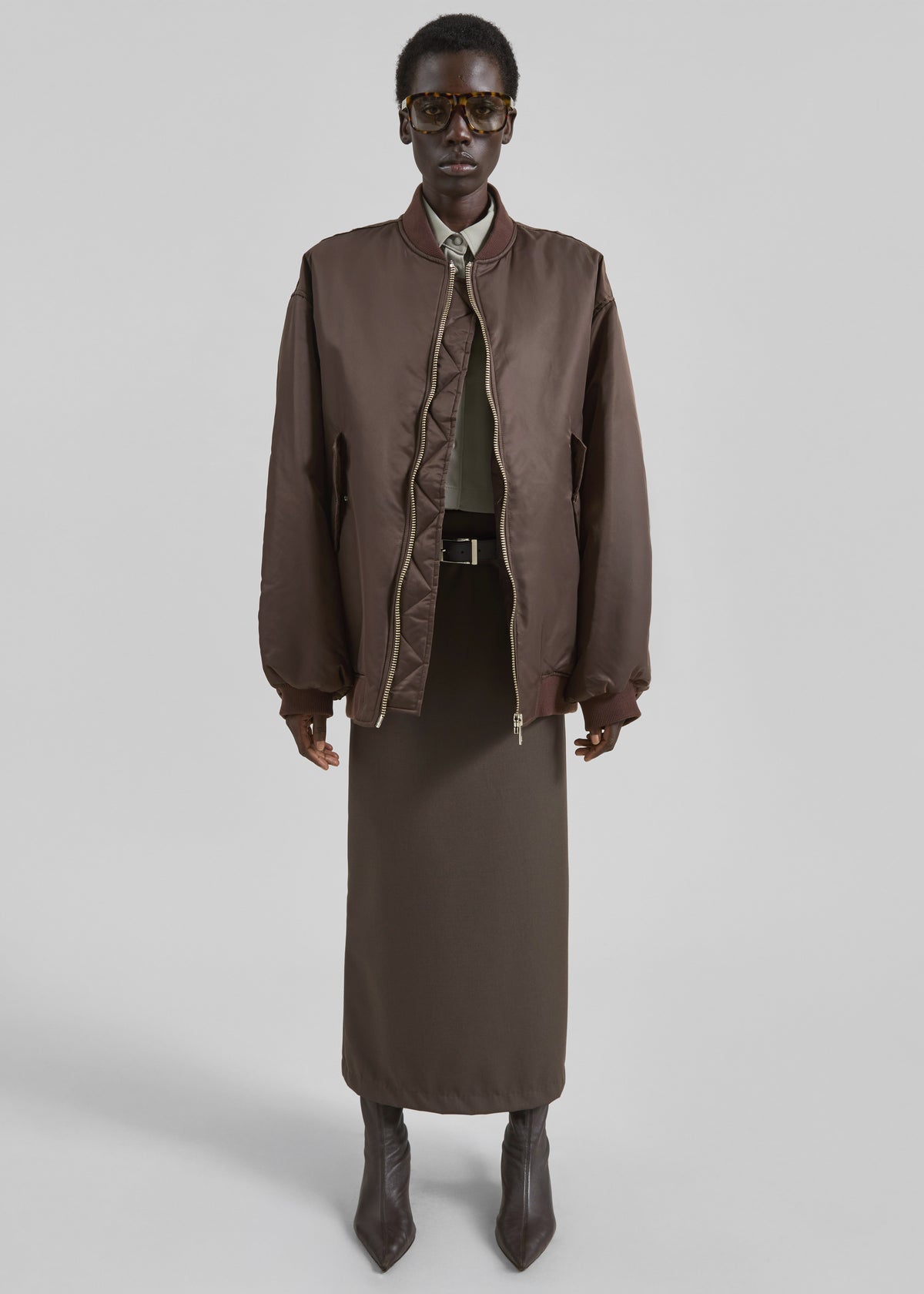 Astra Bomber Jacket - Brown - 5