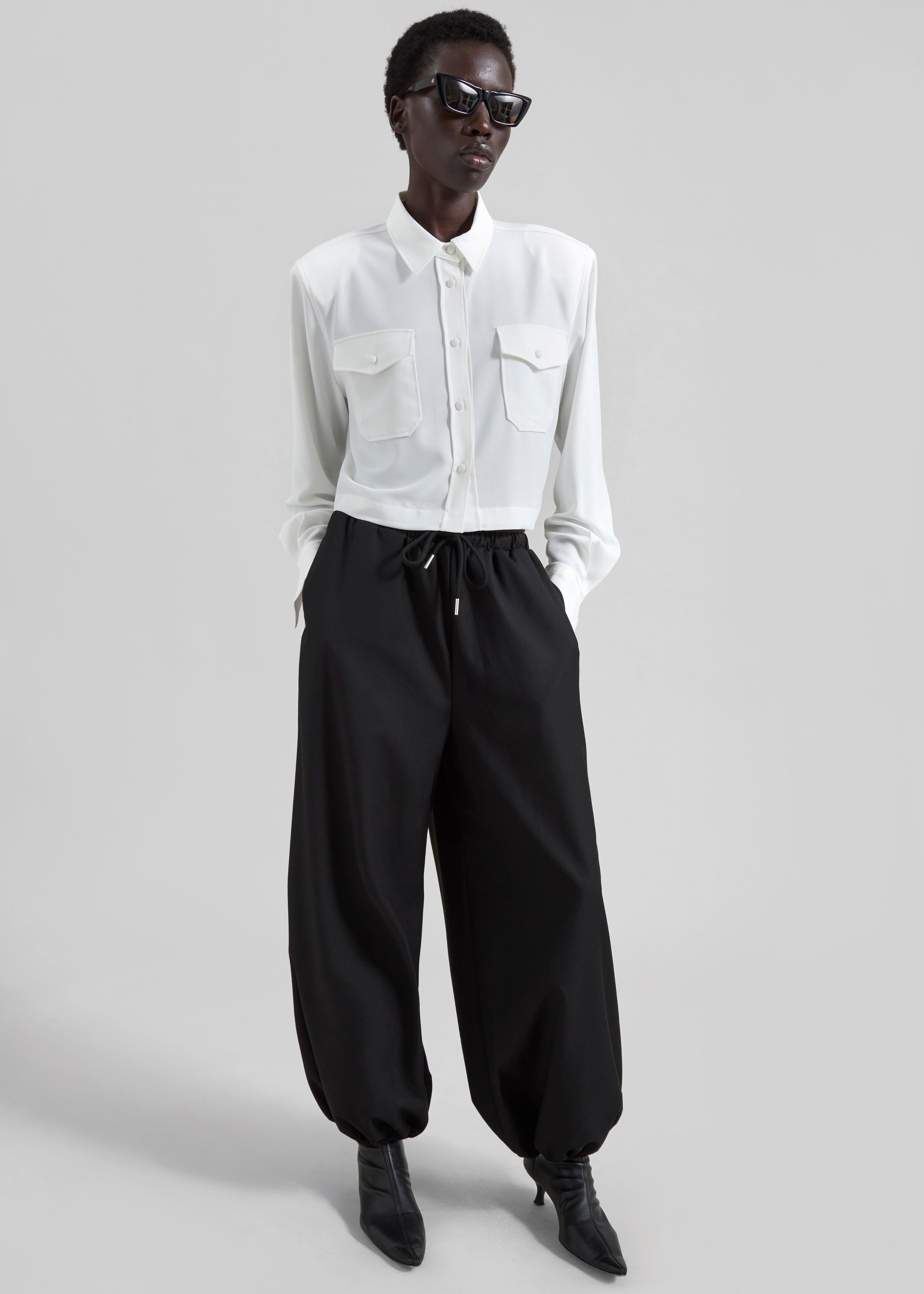 Aubray Balloon Pants - Black - 1