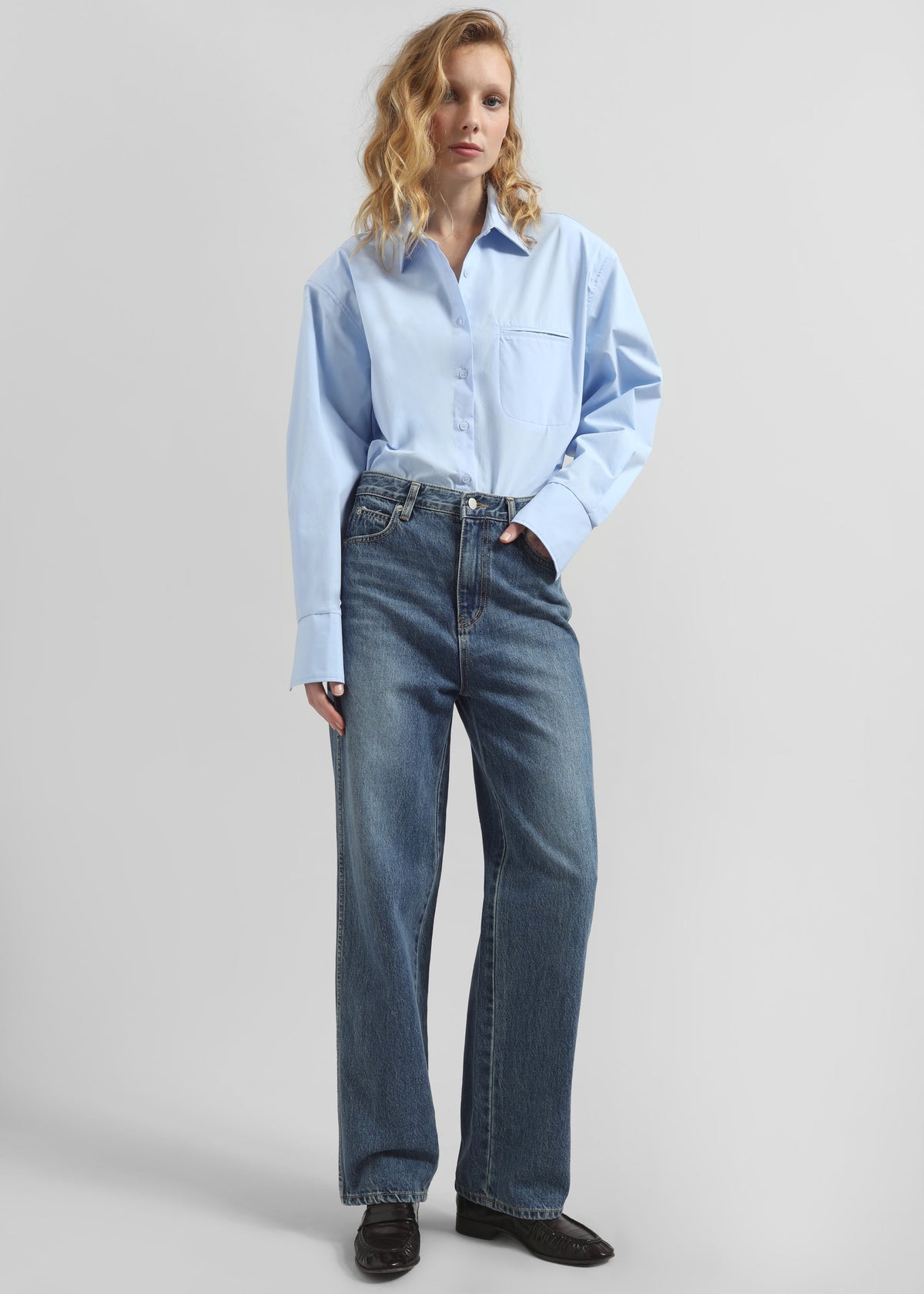 Auster Padded Shirt - Sky Blue - 2
