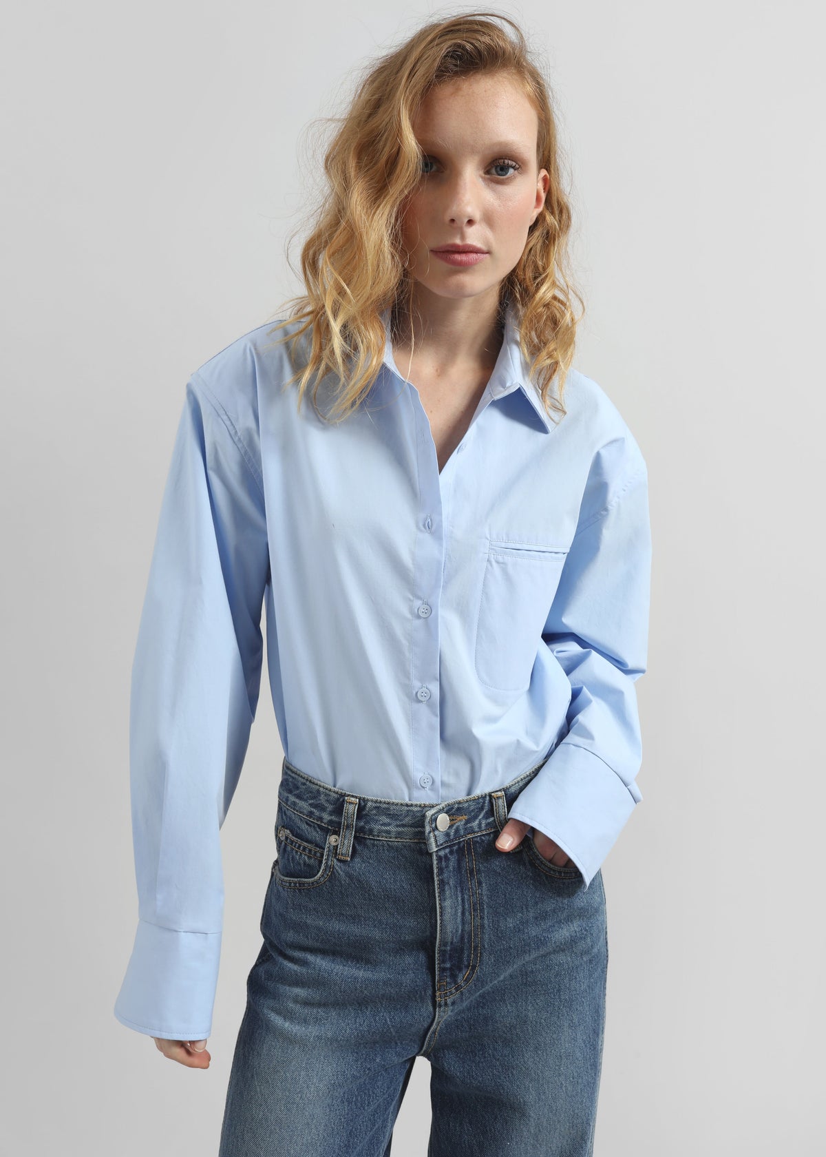 Auster Padded Shirt - Sky Blue - 3