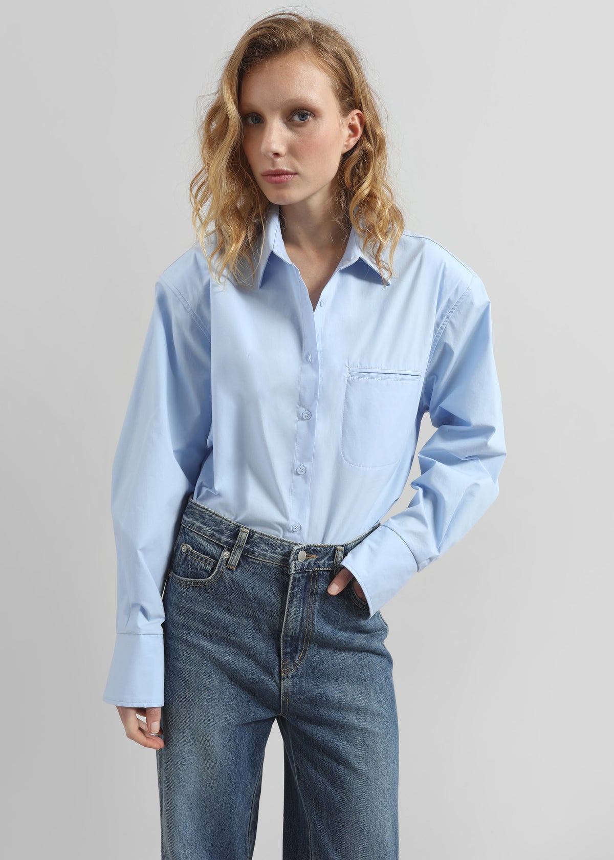 Auster Padded Shirt - Sky Blue - 1