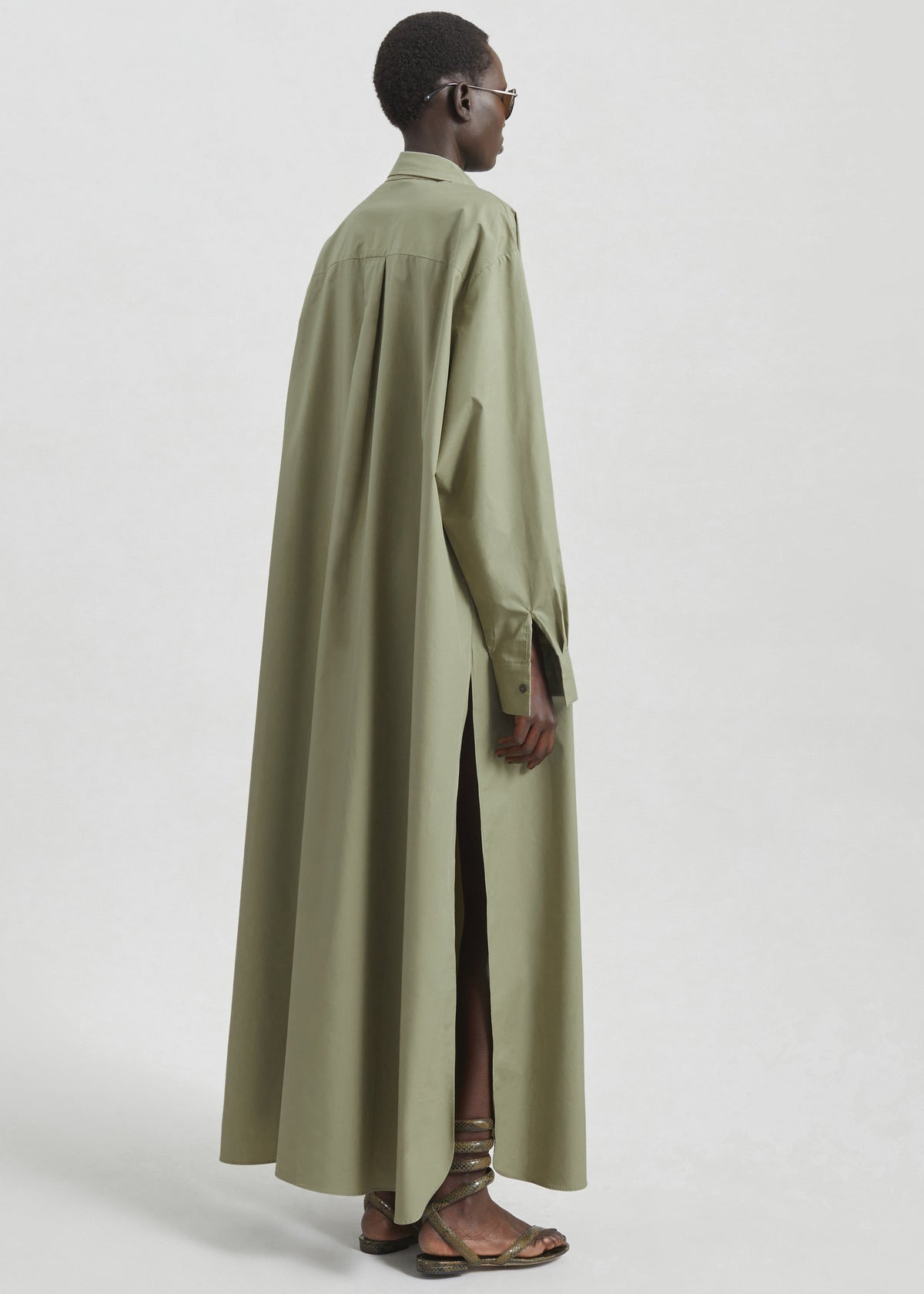 Avery Shirt Dress - Pale Olive - 6