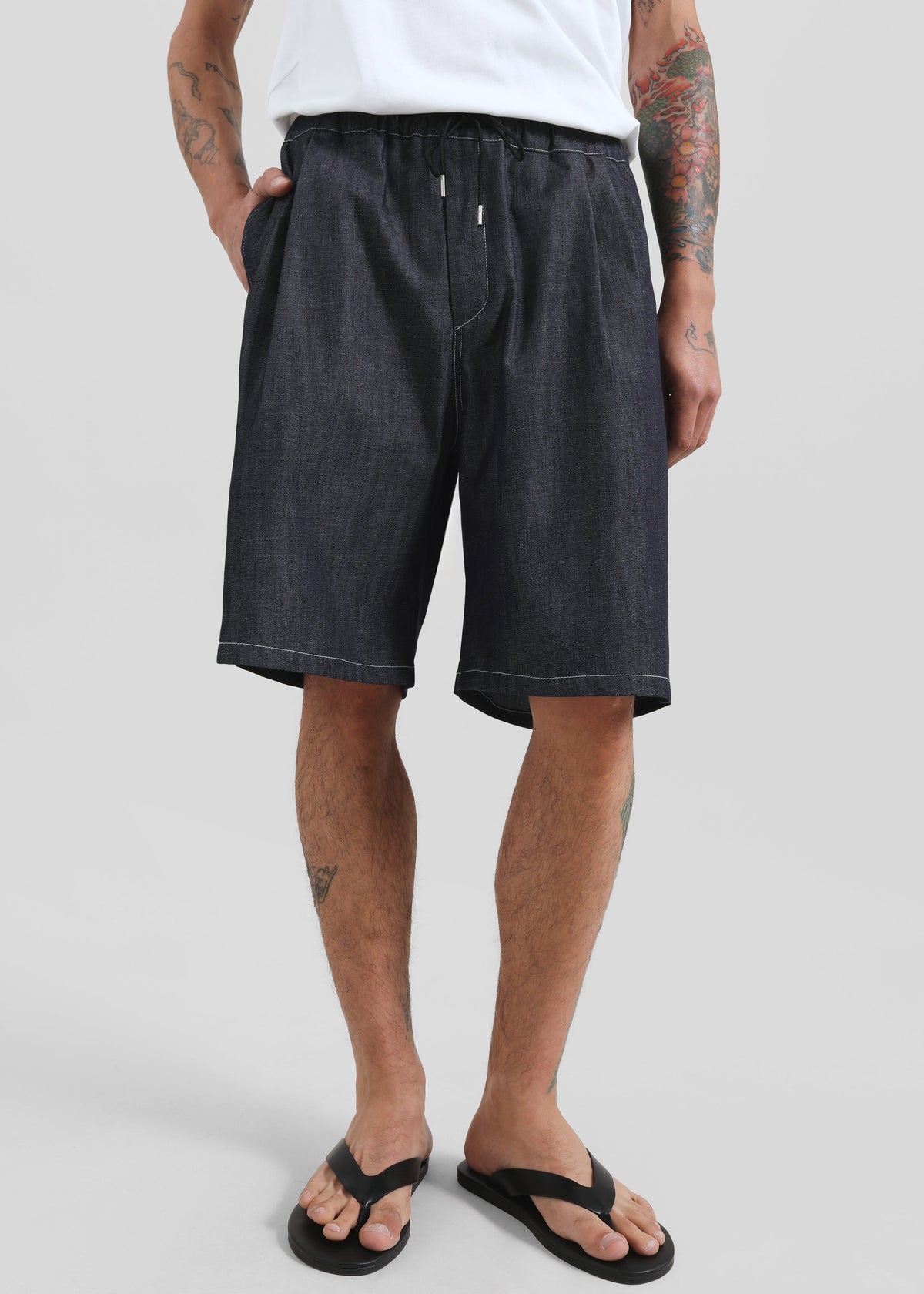 Axton Denim Shorts - Dark Wash - 1