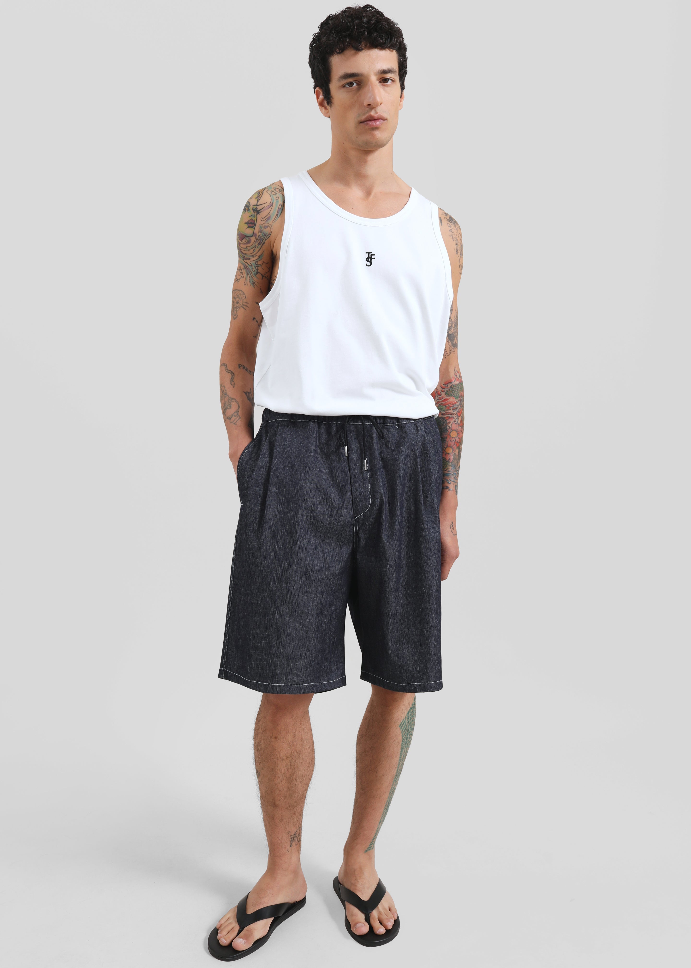 Axton Denim Shorts - Dark Wash - 5