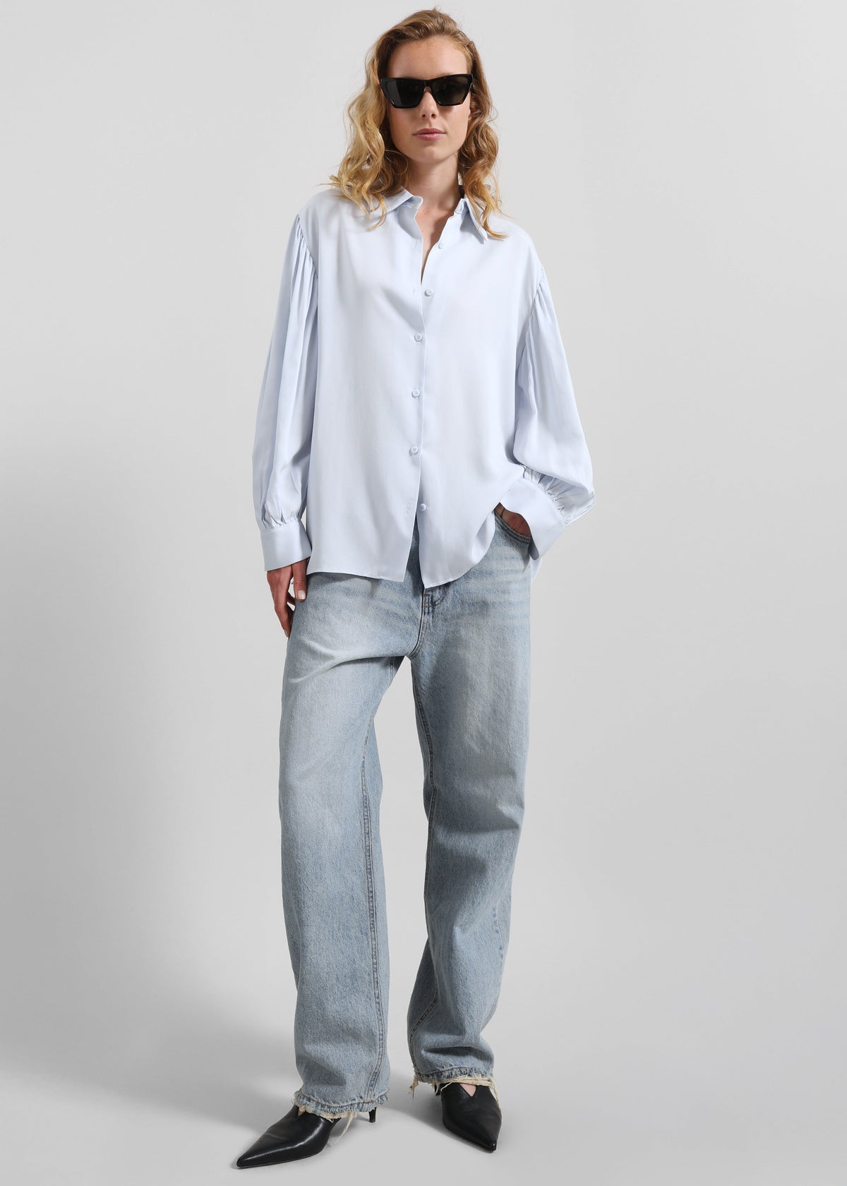 Azura Fluid Shirt - Sky Blue - 3