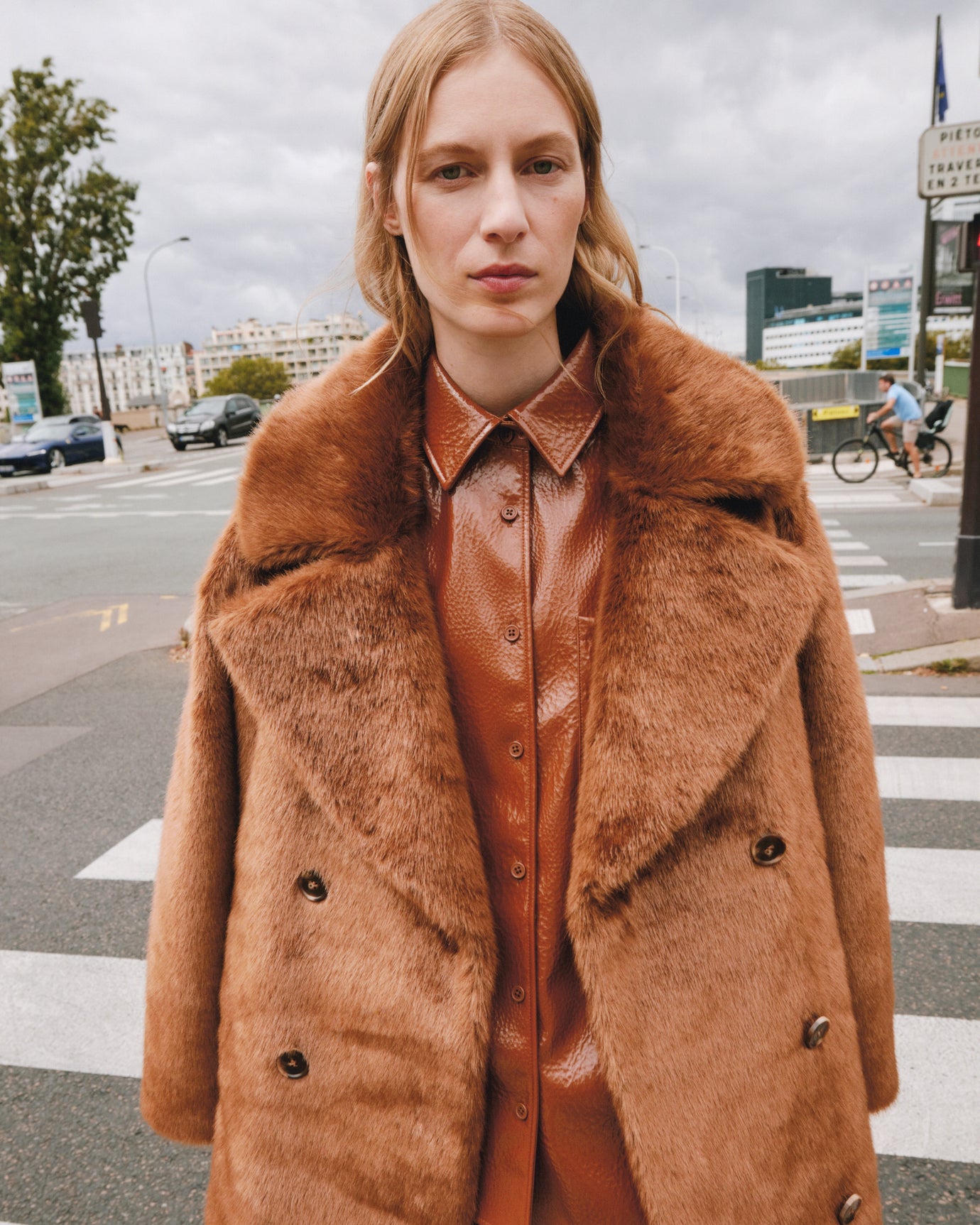 Model Julia Nobis photographed by Anthony Seklaoui in The Frankie Shops FW23 collection 