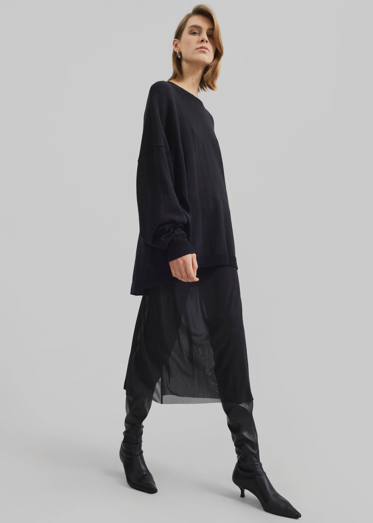 Basel Crew Neck Sweater - Black - 4