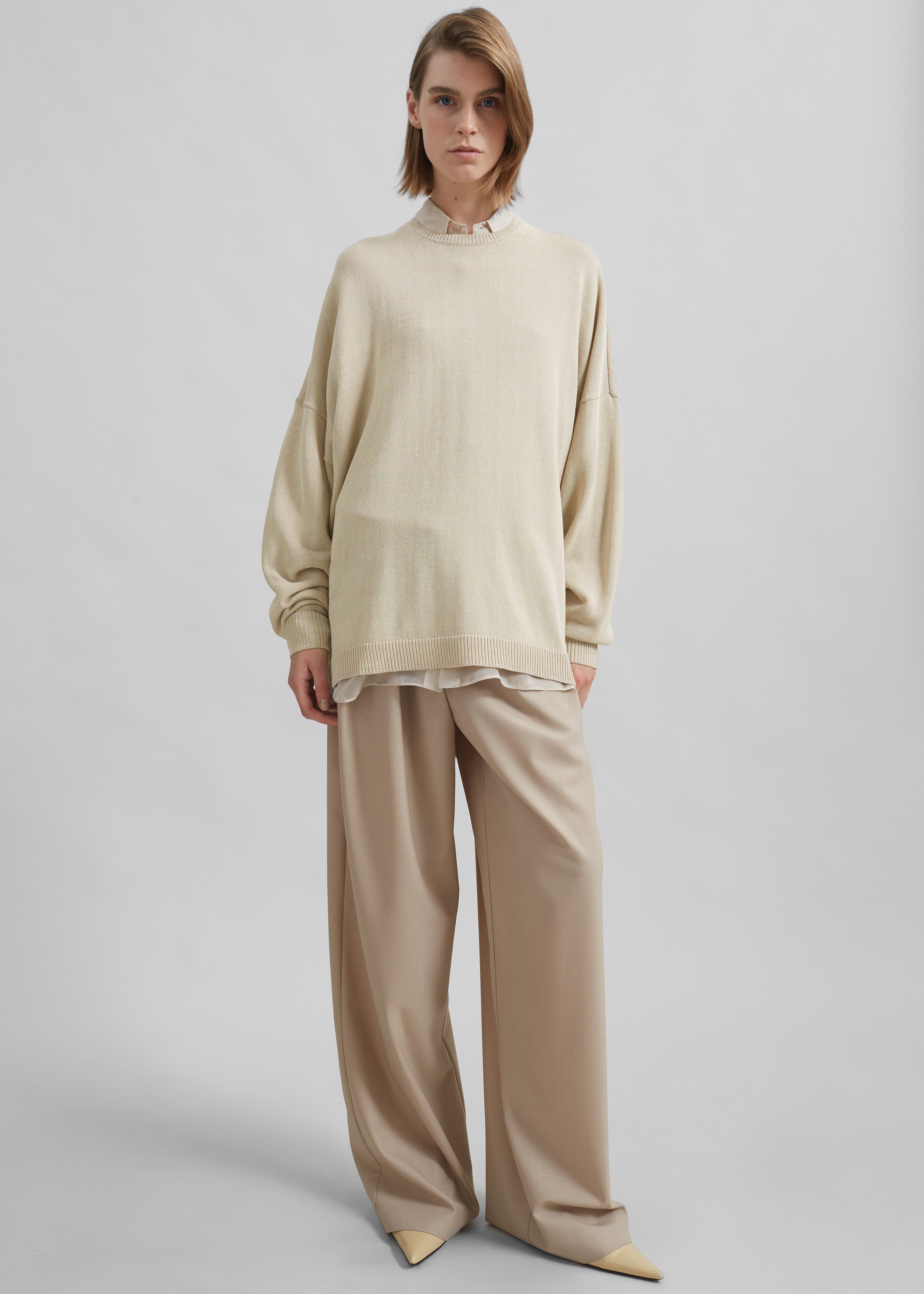 Basel Crew Neck Sweater - Cement - 2