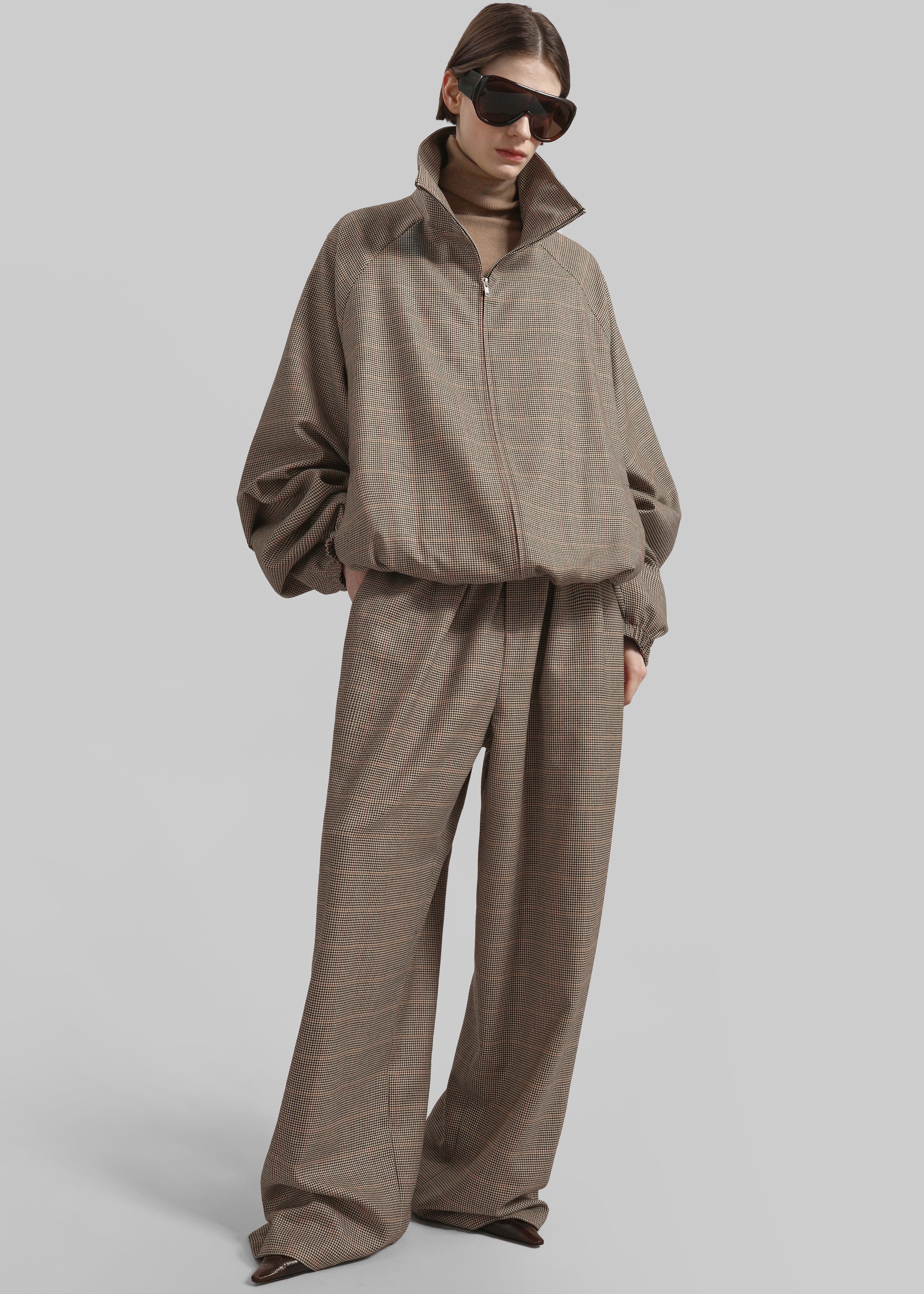 Baxter Houndstooth Track Jacket - Beige - 5