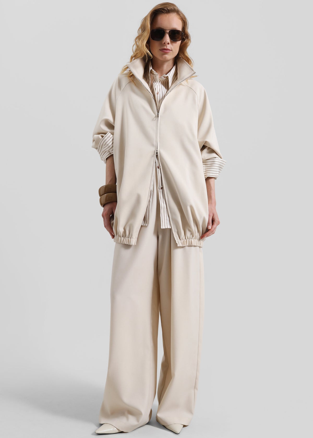 Baxter Track Jacket - Beige - 3