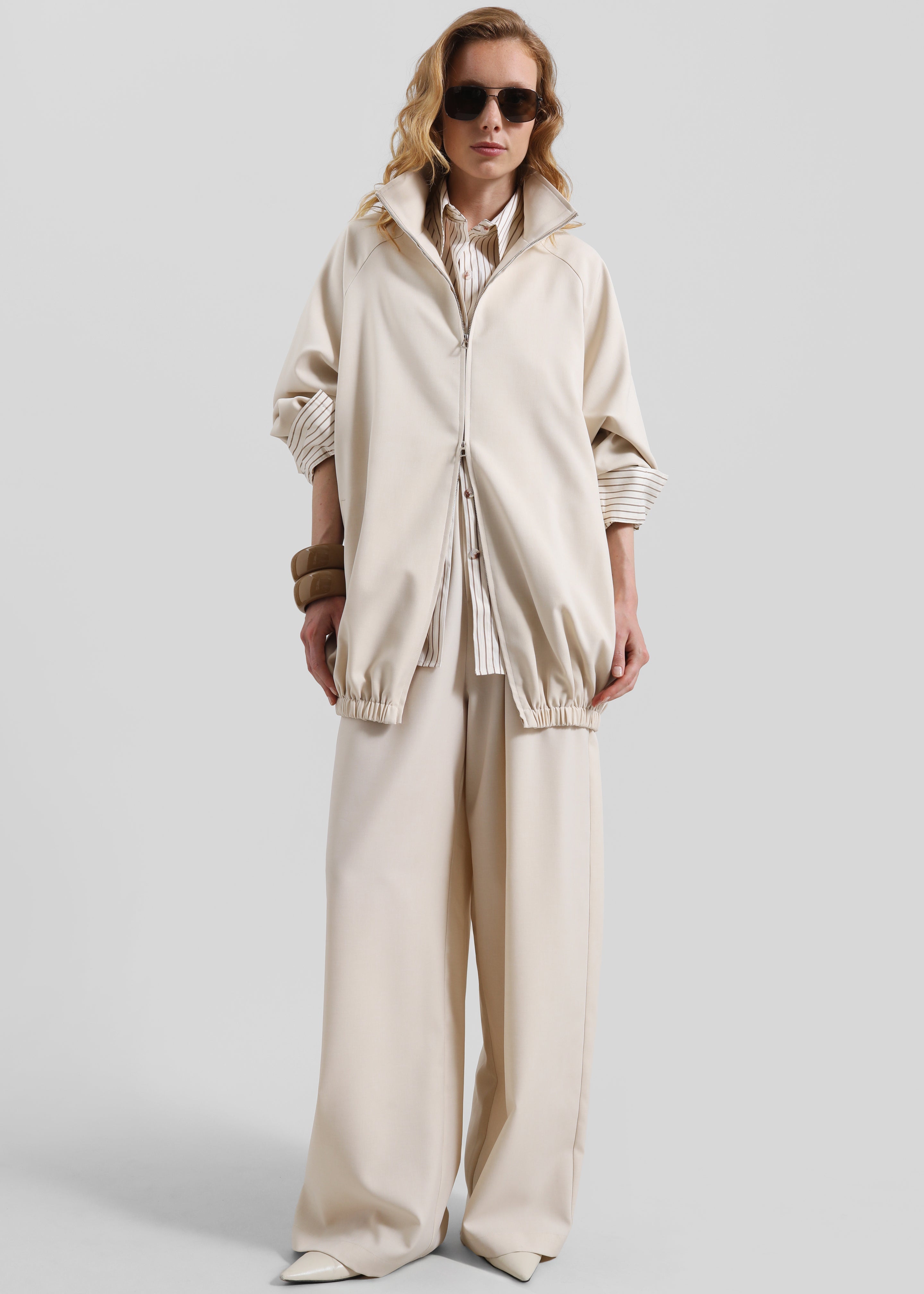 Baxter Track Jacket - Beige - 3