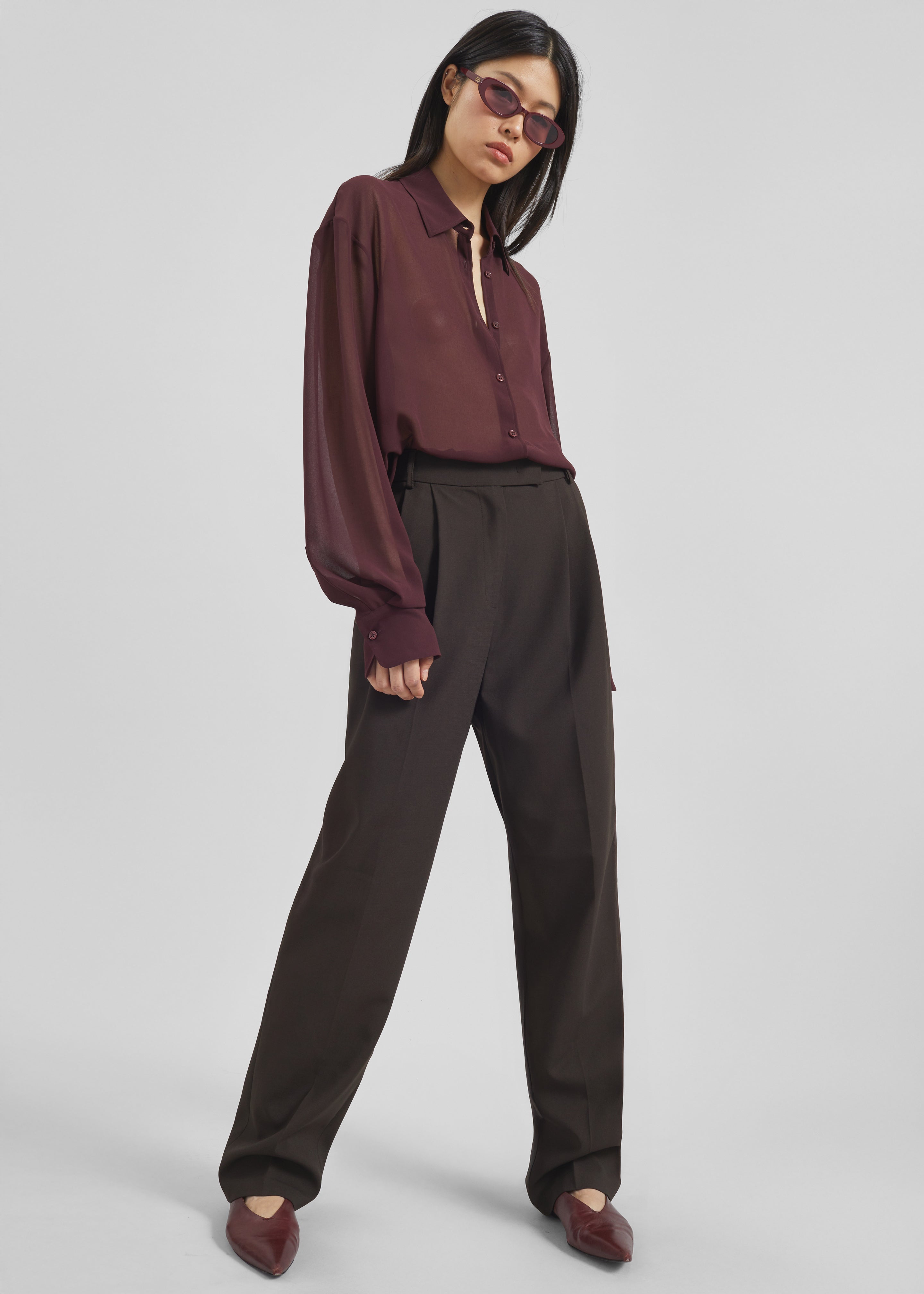 Bea Suit Pants - Dark Espresso - 1
