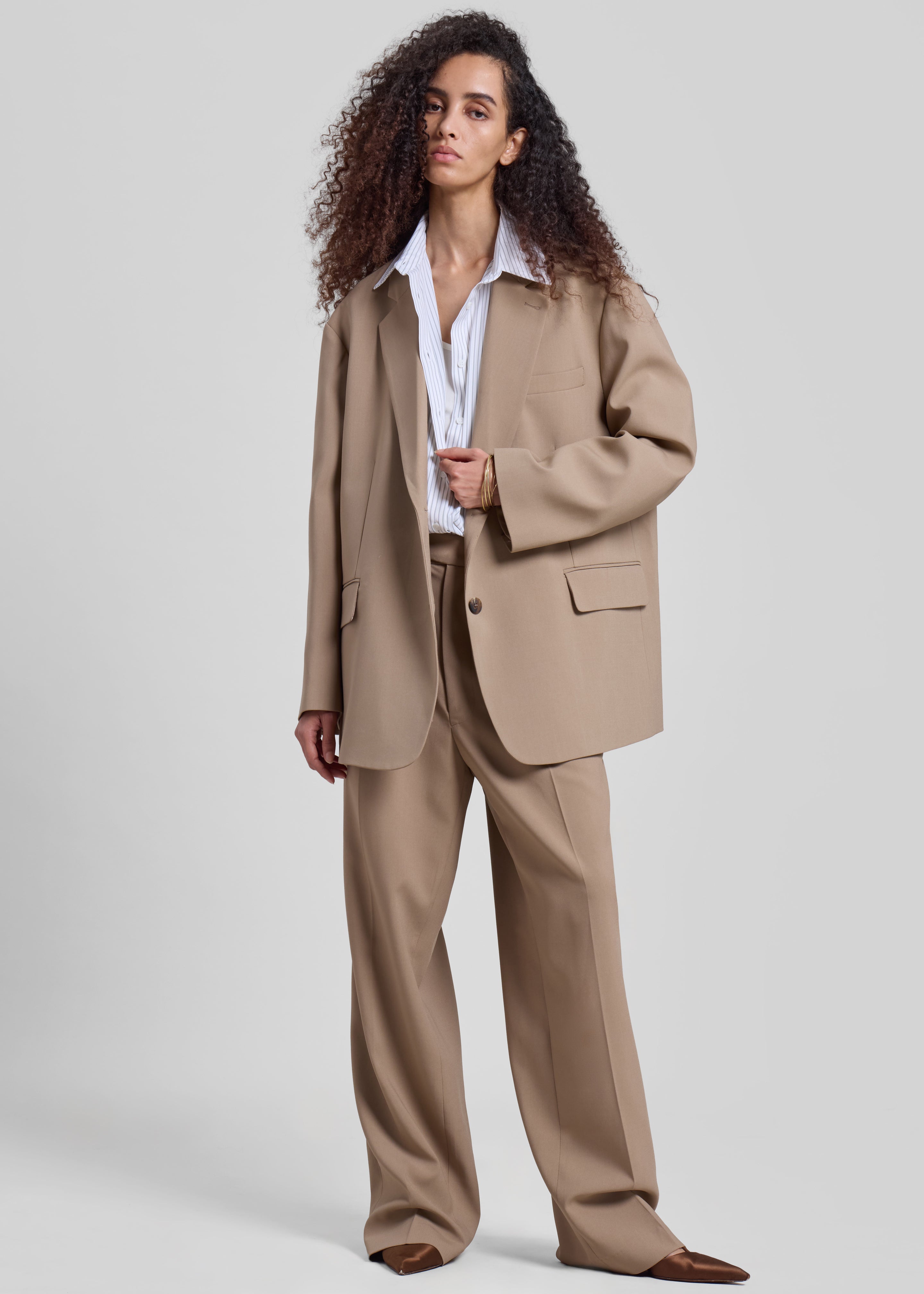 Bea Suit Pants - Latte - 5