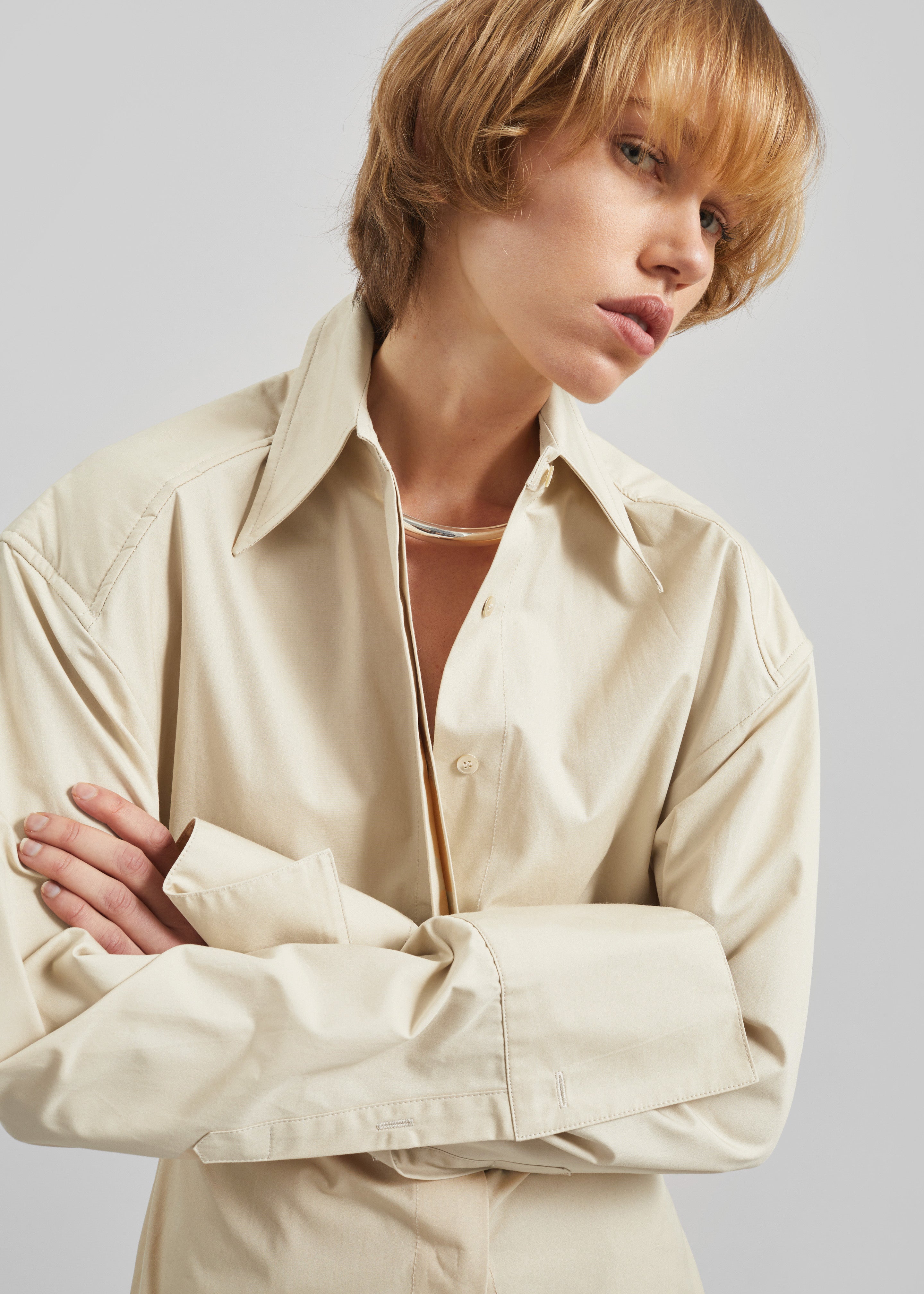 Bec Padded Shirt - Beige - 9