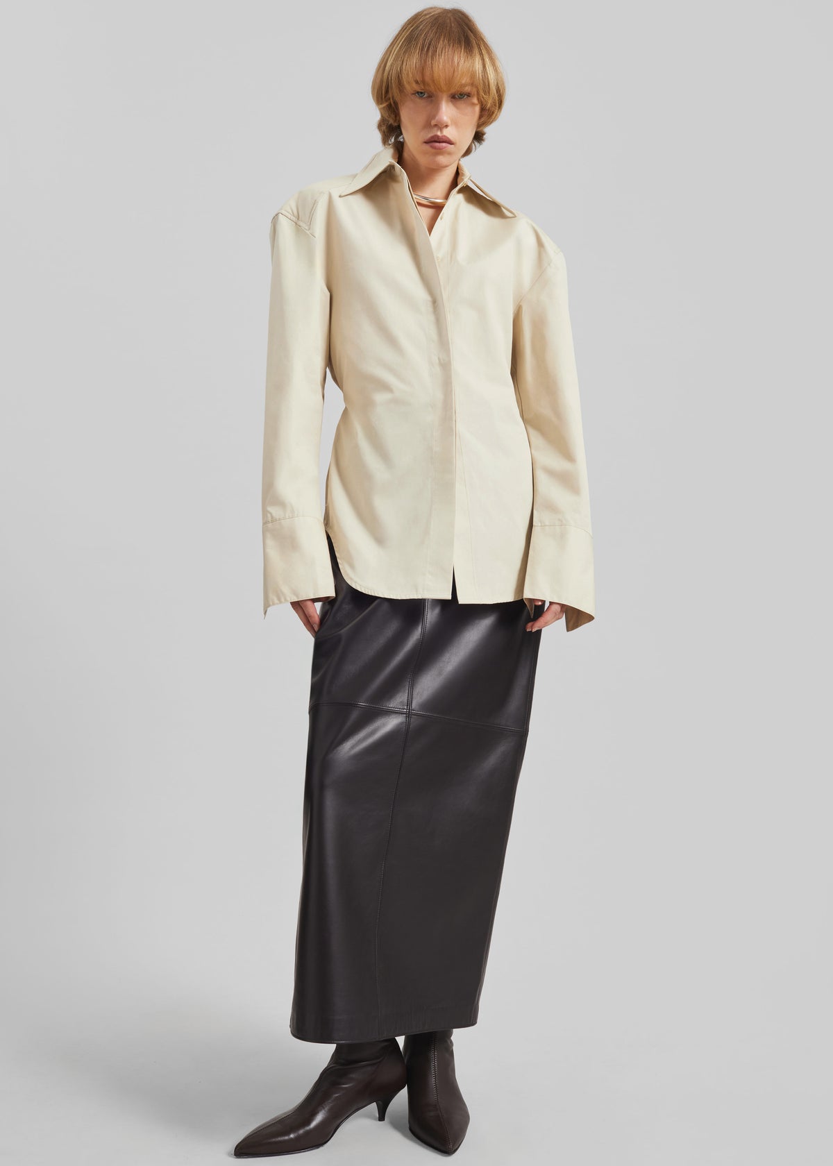 Bec Padded Shirt - Beige - 10