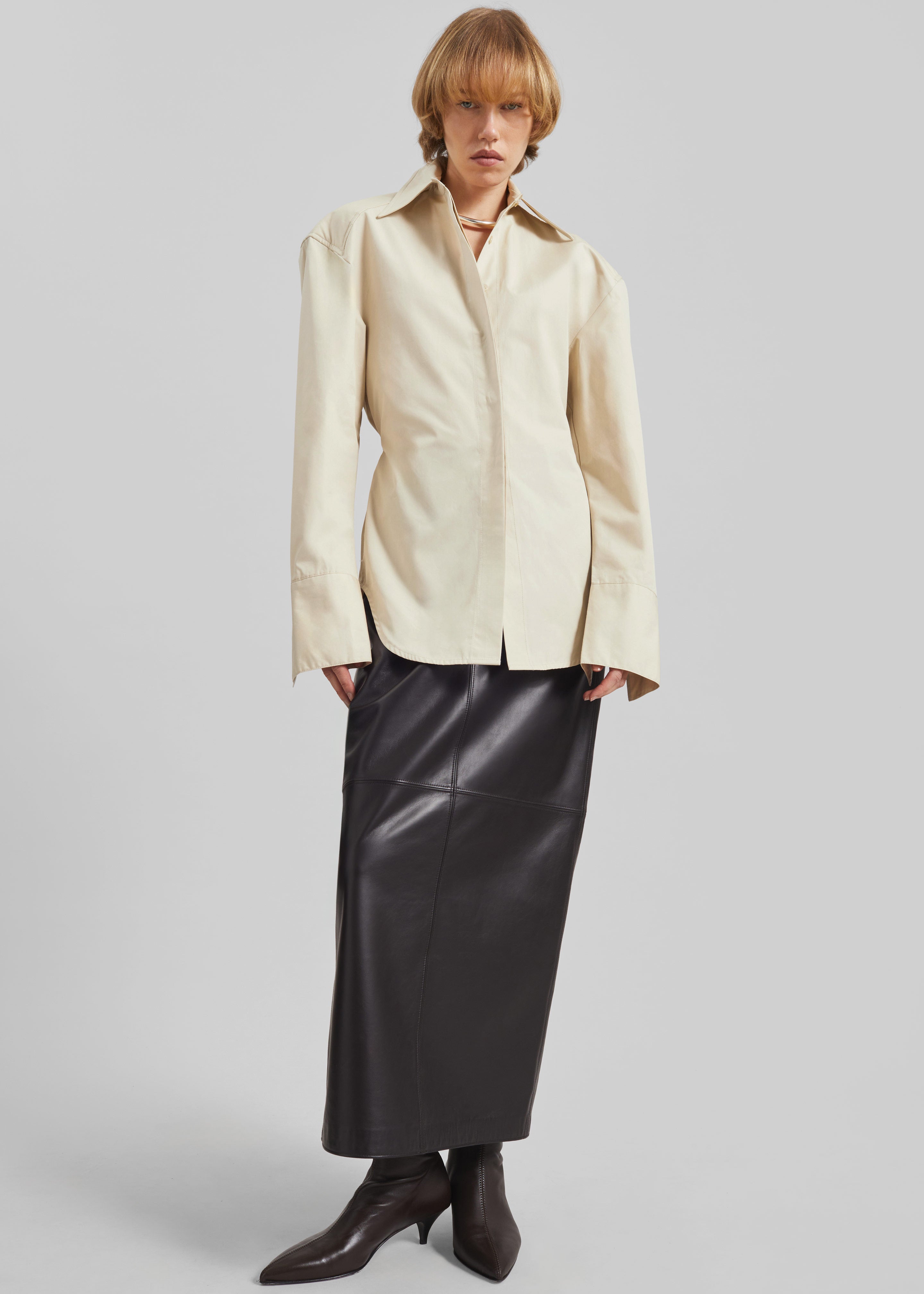 Bec Padded Shirt - Beige - 10