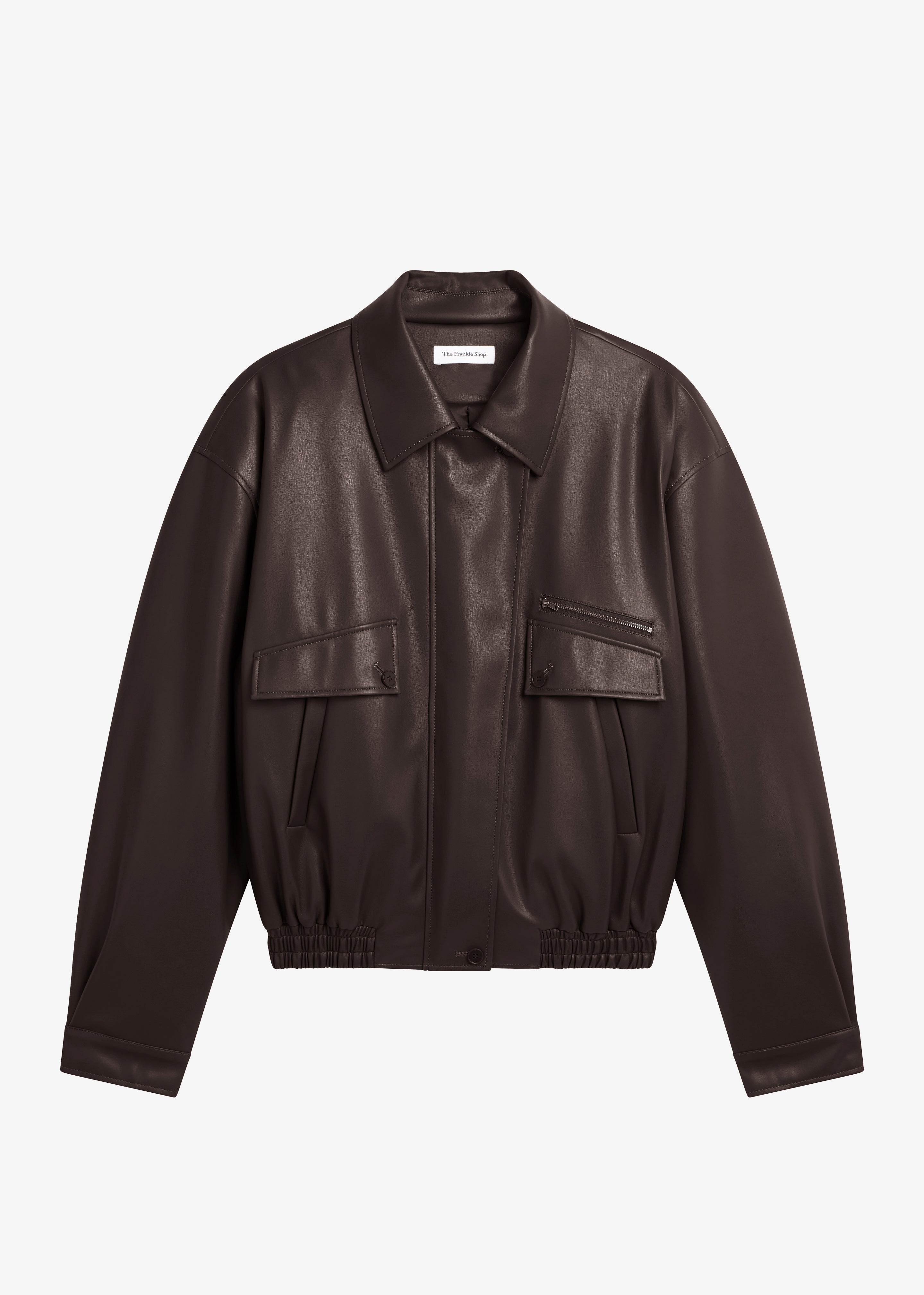Belmont Faux Leather Jacket - Brown - 12