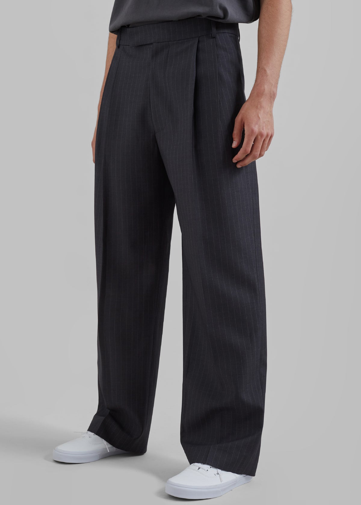 Beo Suit Pants - Charcoal/White Pinstripe - 1