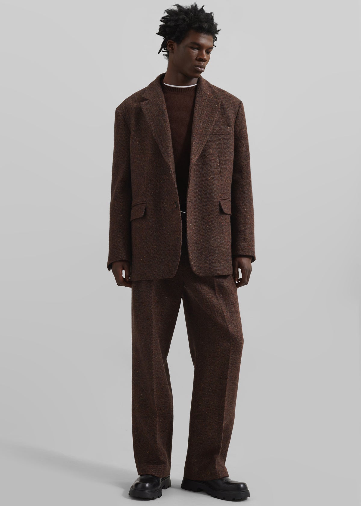 Beo Wool Blazer - Brown - 2
