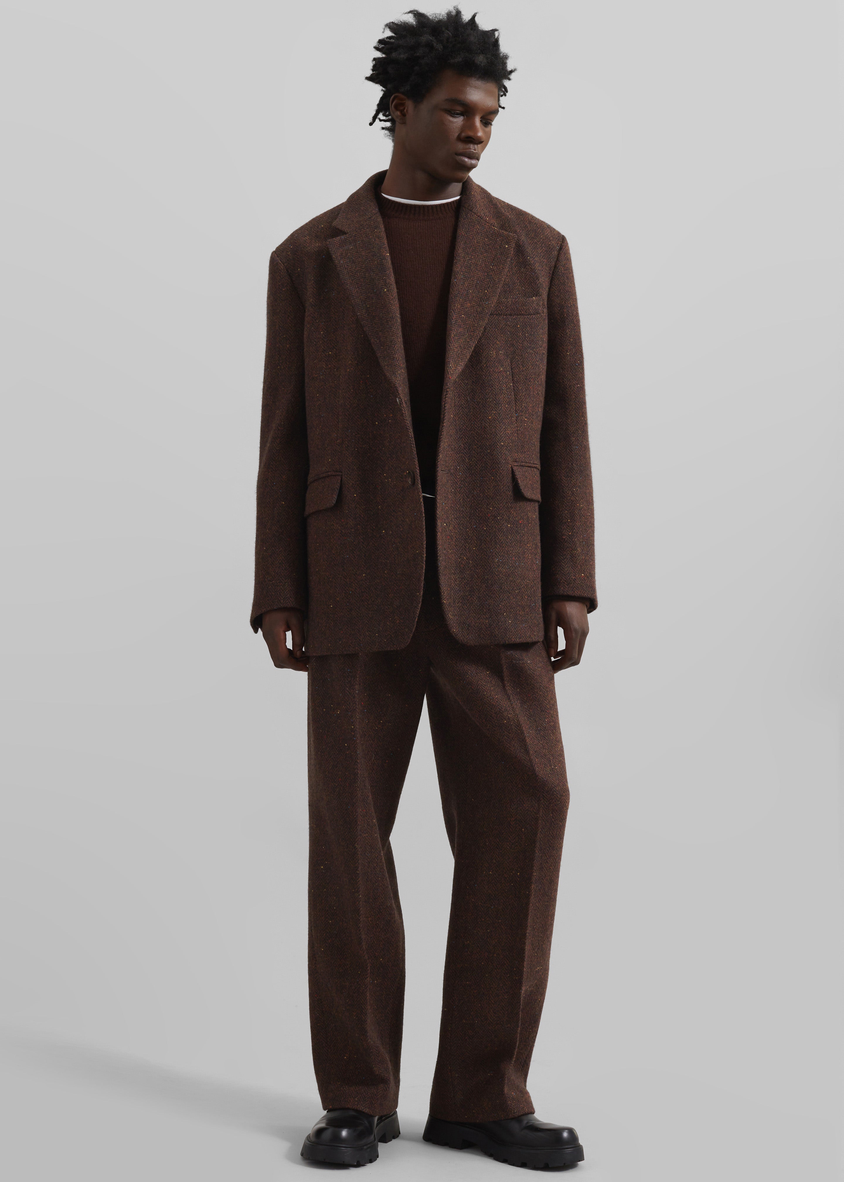 Beo Wool Blazer - Brown - 2