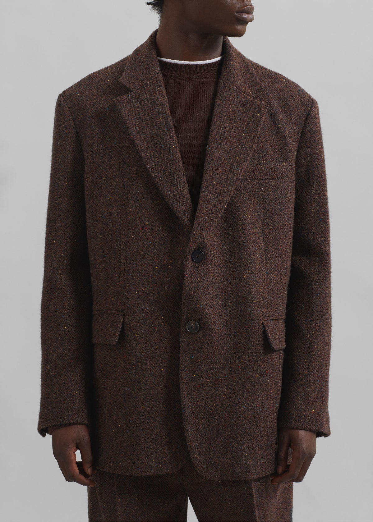 Beo Wool Blazer - Brown - 3