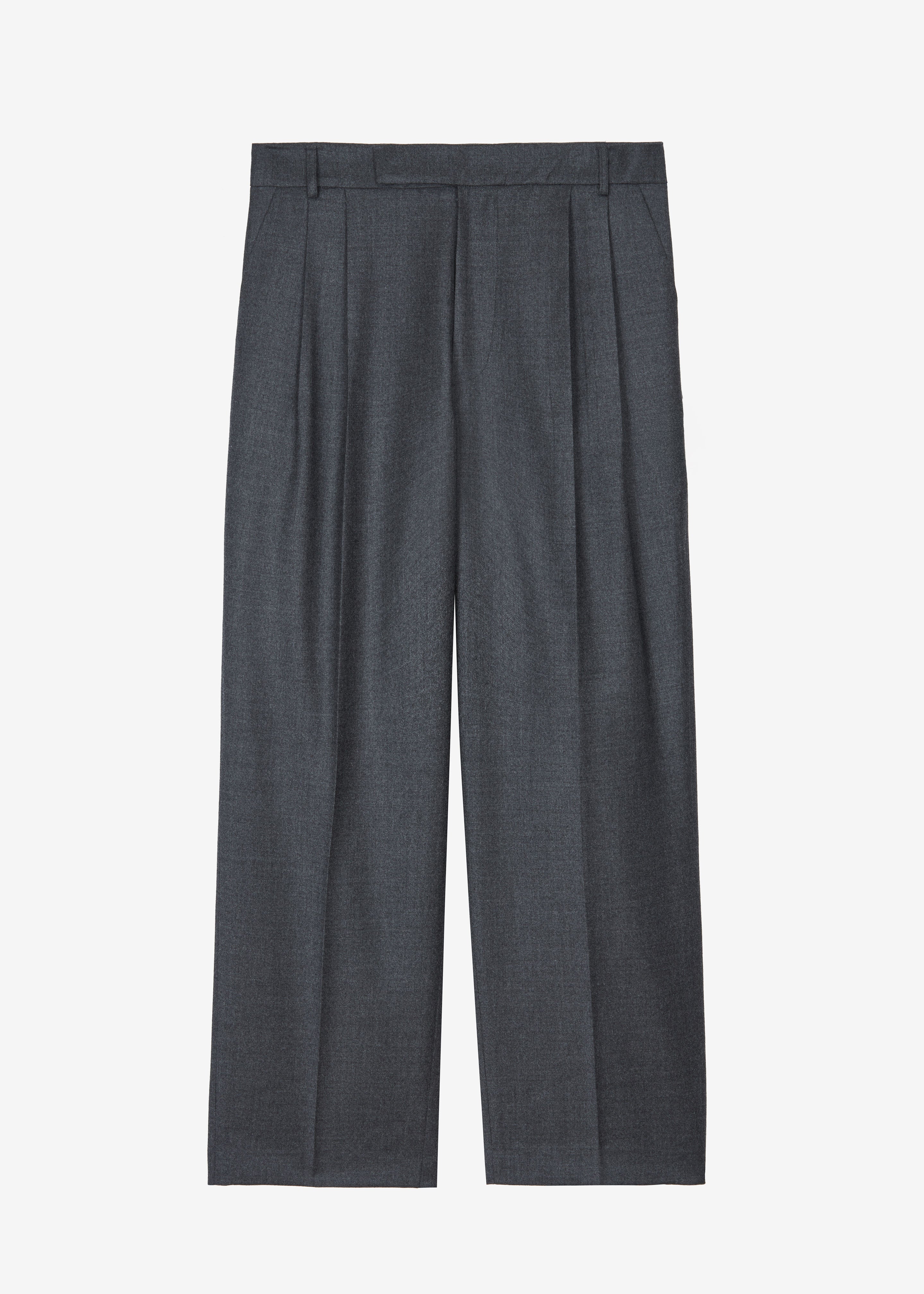Beo Wool Flannel Suit Pants - Charcoal - 10